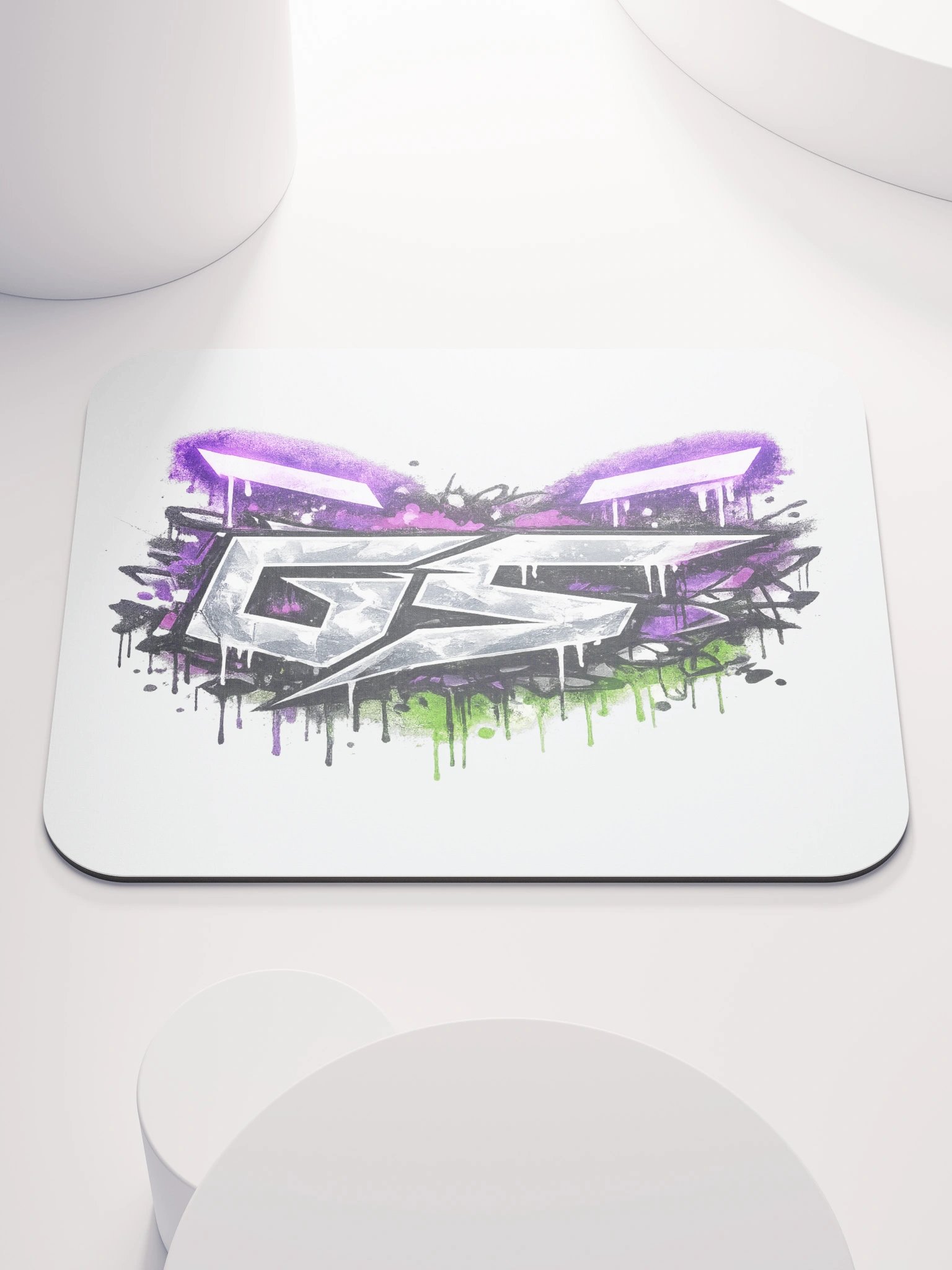 GS Graffiti Mouse Pad White product image (1)