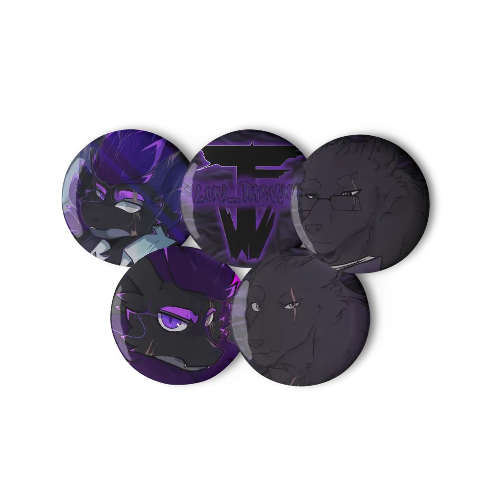 The Wolf's Collectable Pin Button Set! product image (2)