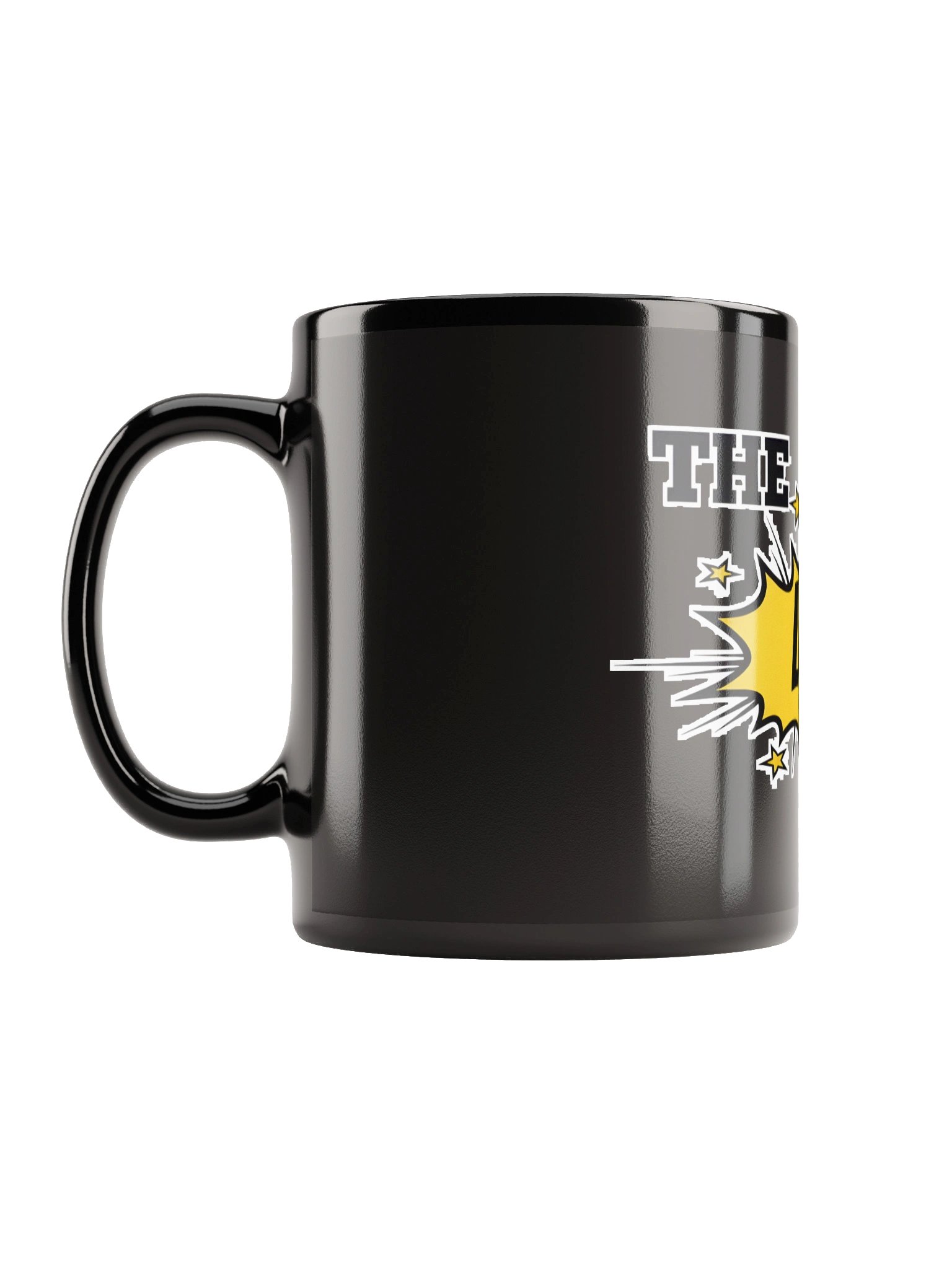 Explosive Elegance Black Glossy Mug product image (2)