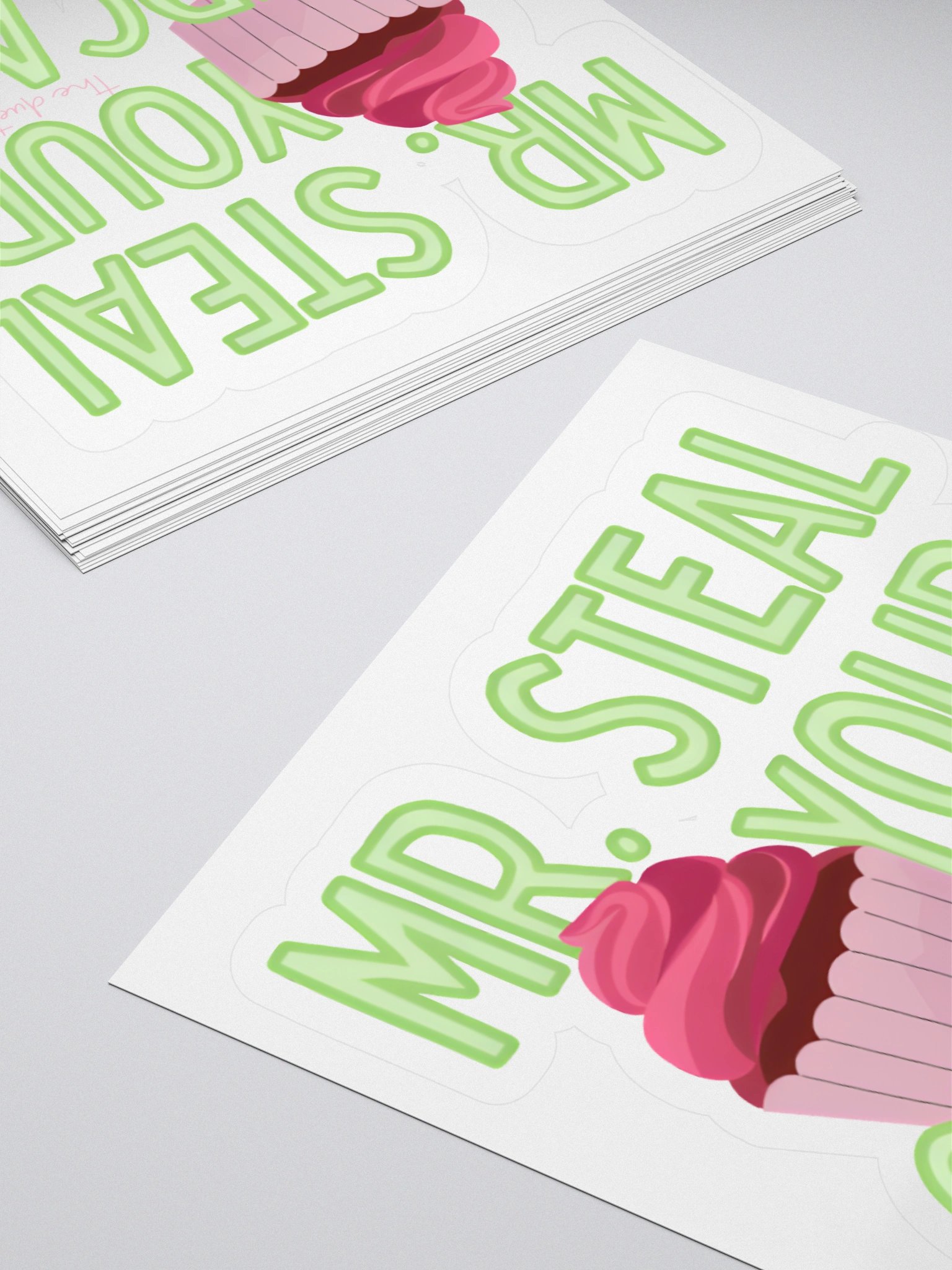 Mr. Steal Your Cupcake Sticker (3″ × 3″) product image (4)