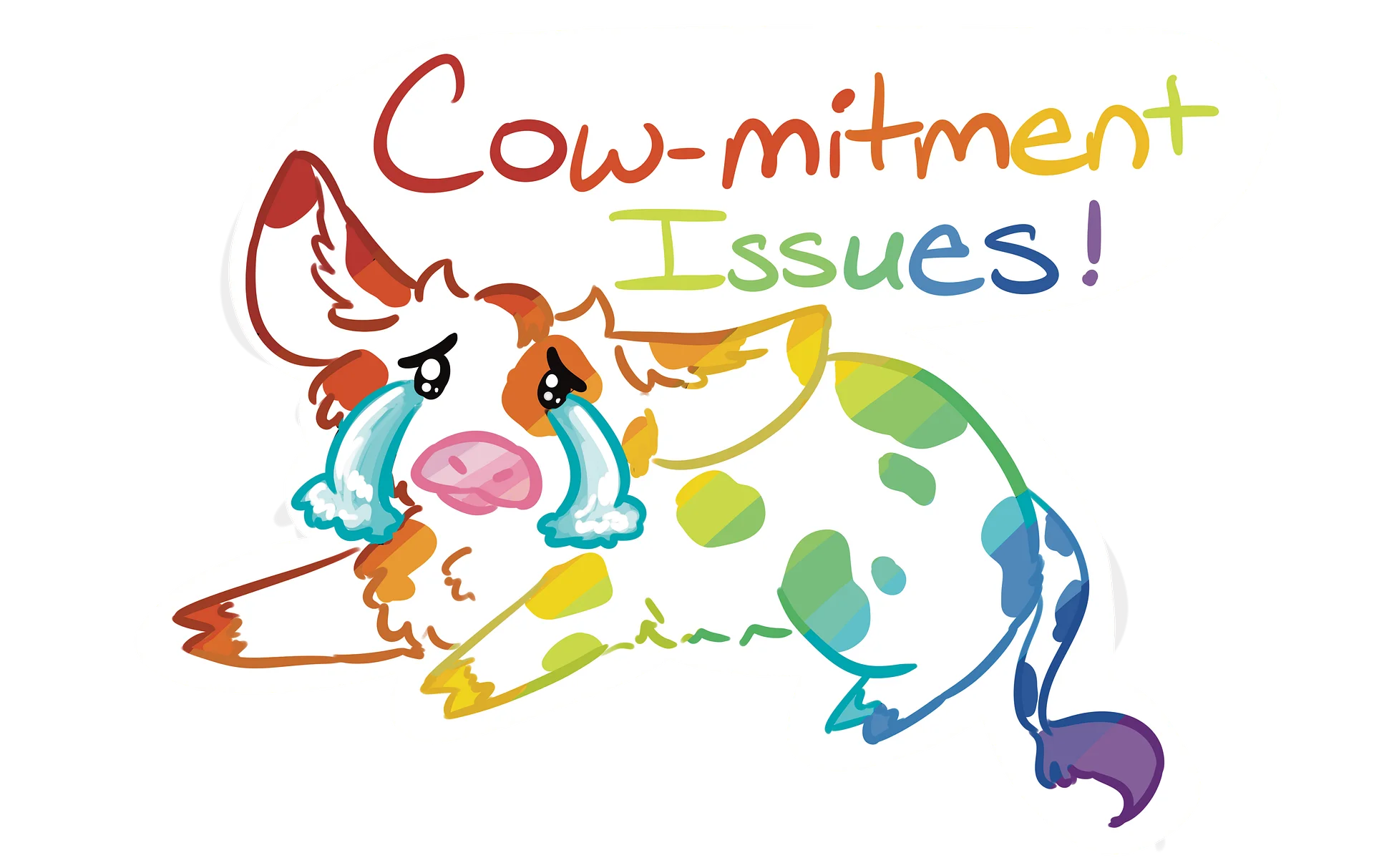 Cowmitment issues sticker product image (1)