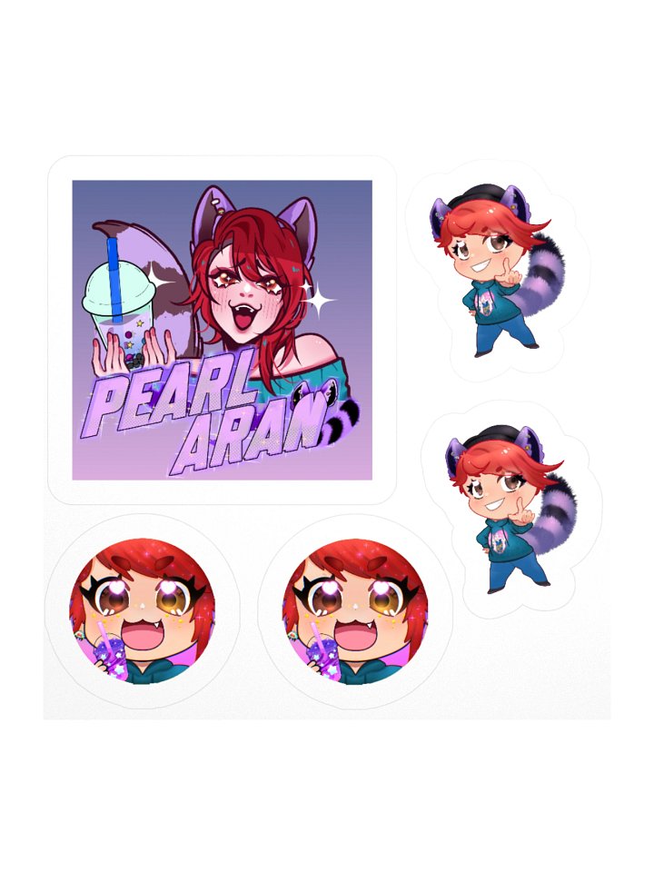 Space Raccoon Girl StickerSheet product image (1)