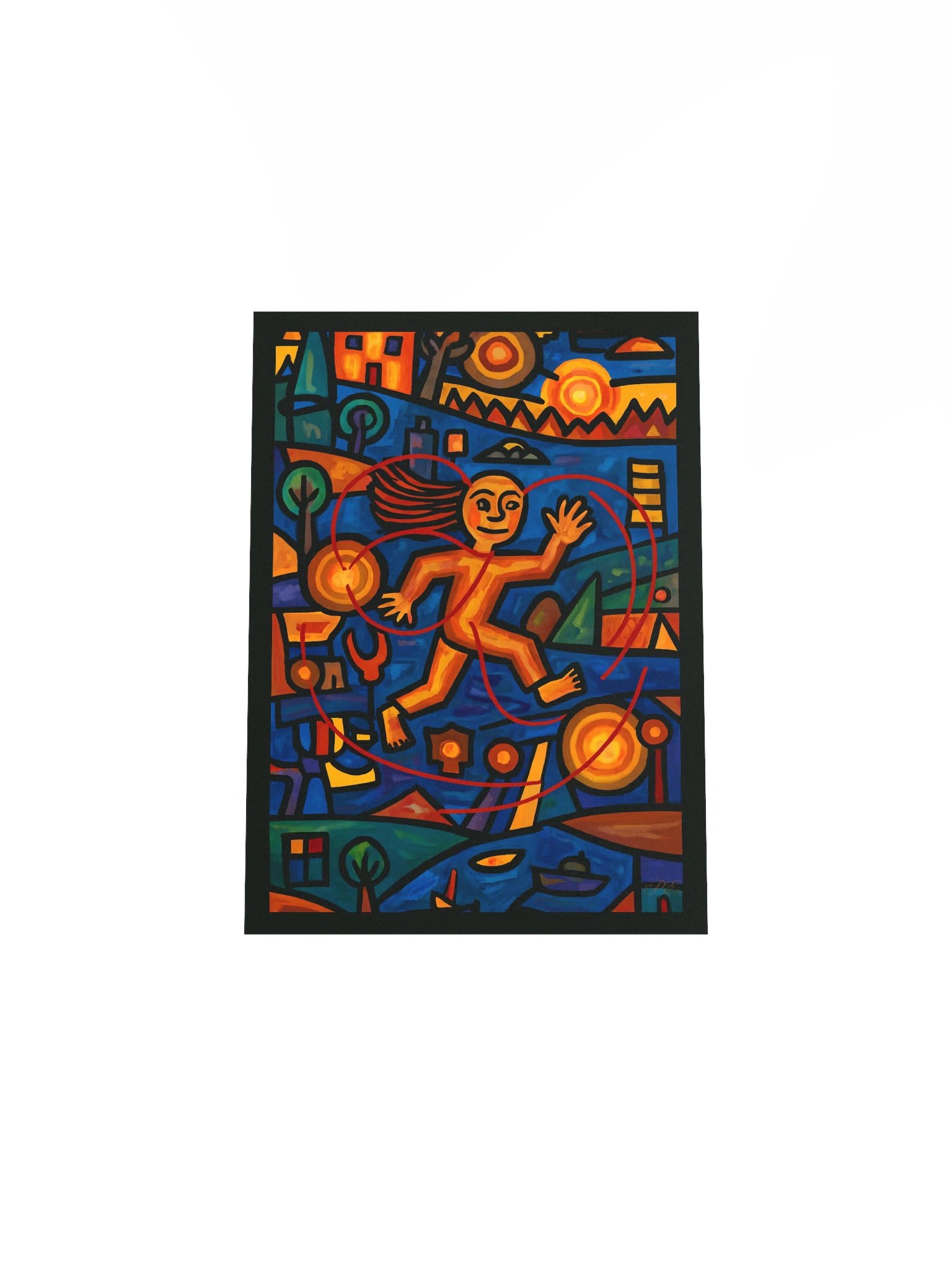 Run the Daily Turmoil – Whimsical Scandinavian Abstract Style - Poster - by M-Art & Design product image (5)