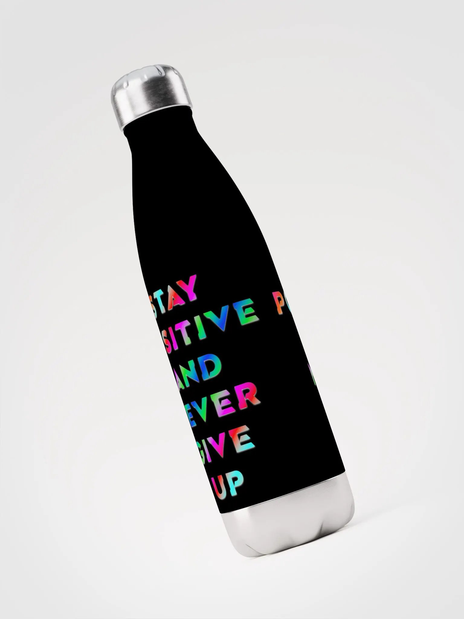 BLADE Army stay positive and never give up Color Stripes Black Water bottle product image (3)