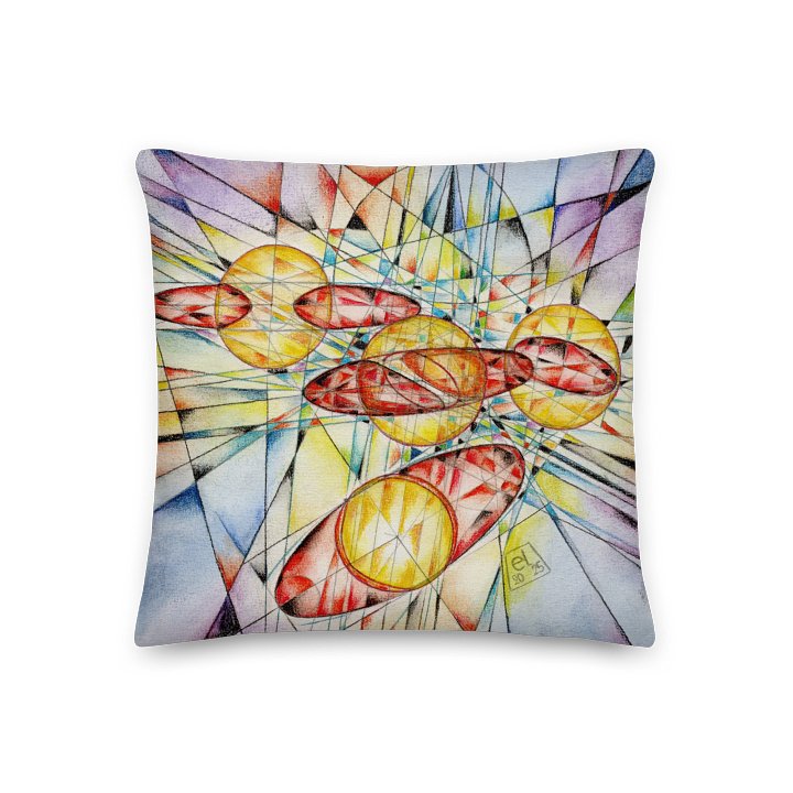 Poinsot's Paper Spaceship 4+1 - Physics of the Gyroscope Pillow product image (1)