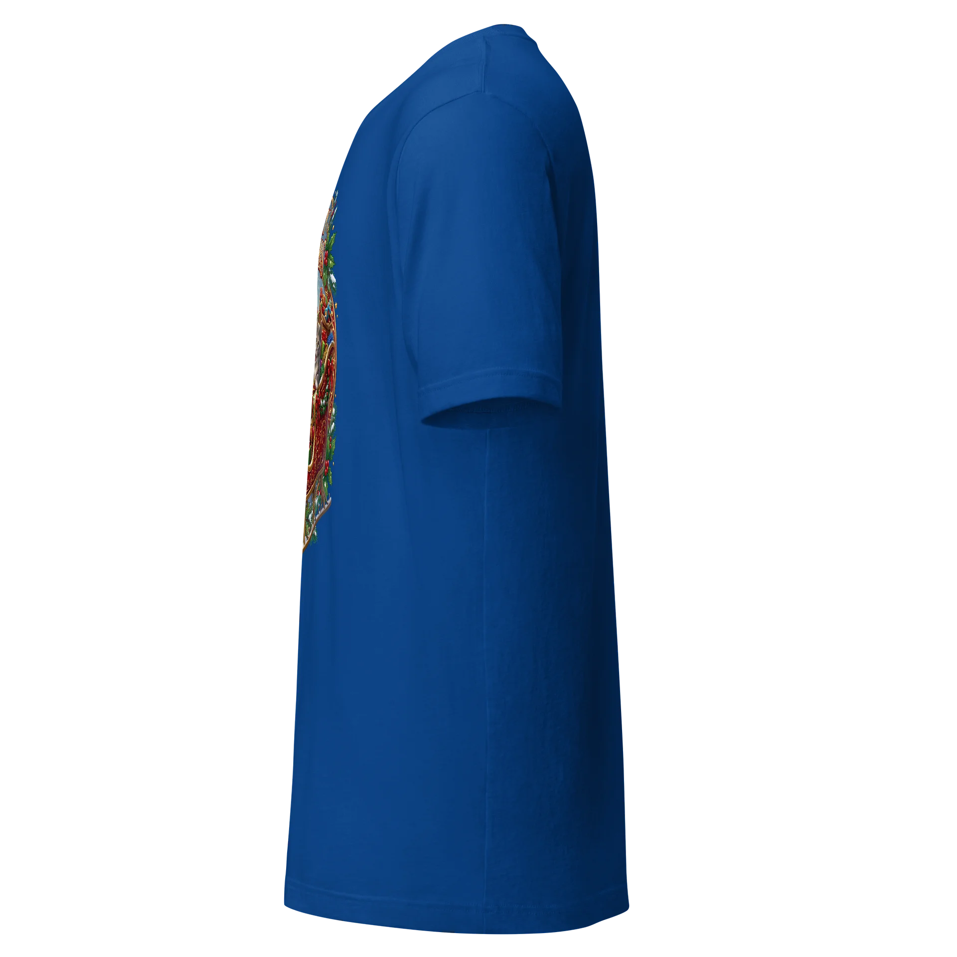 Women's Sleigh Ride Christmas Tshirt Blue product image (5)