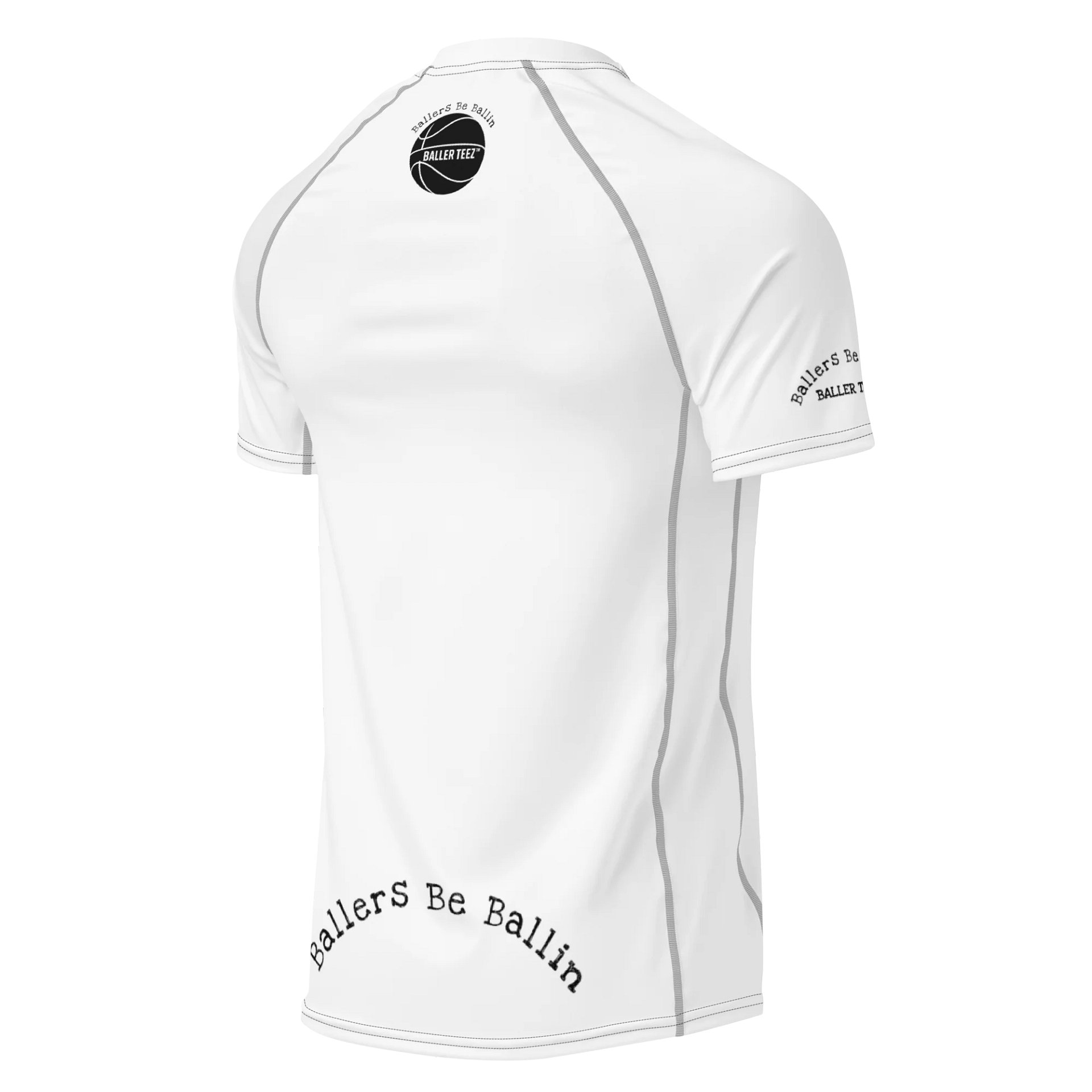 Men's Recycled Short Sleeve Rash Guard White Tee product image (2)