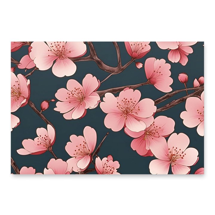 Cherry Blossom Matte Wrapping Paper Sheets Set product image (2)