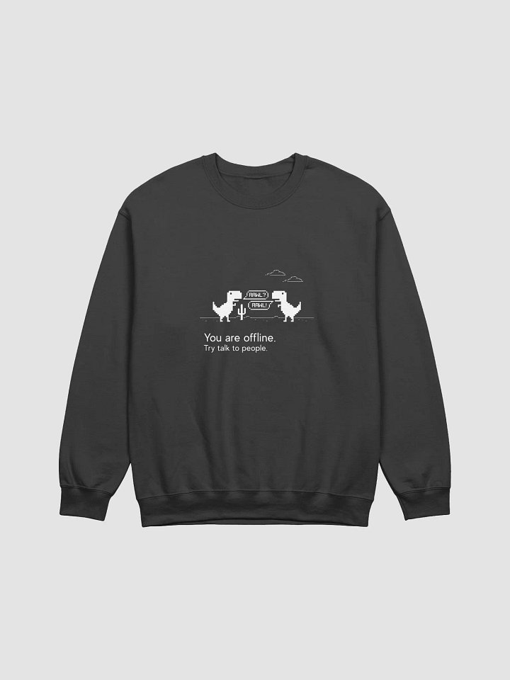 Pixelated Dino No internet Sweatshirt product image (1)
