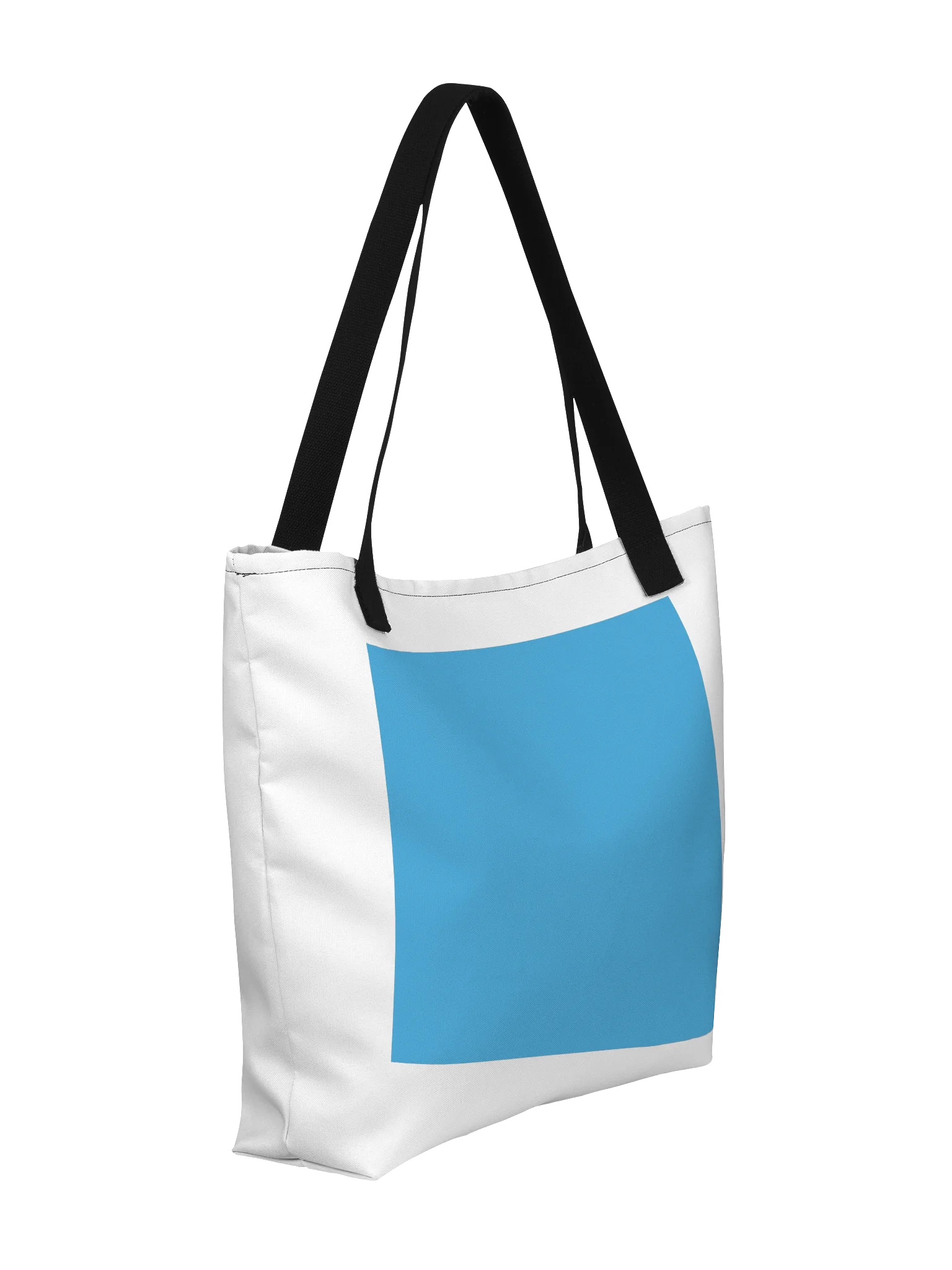 Blue word tote – white product image (3)