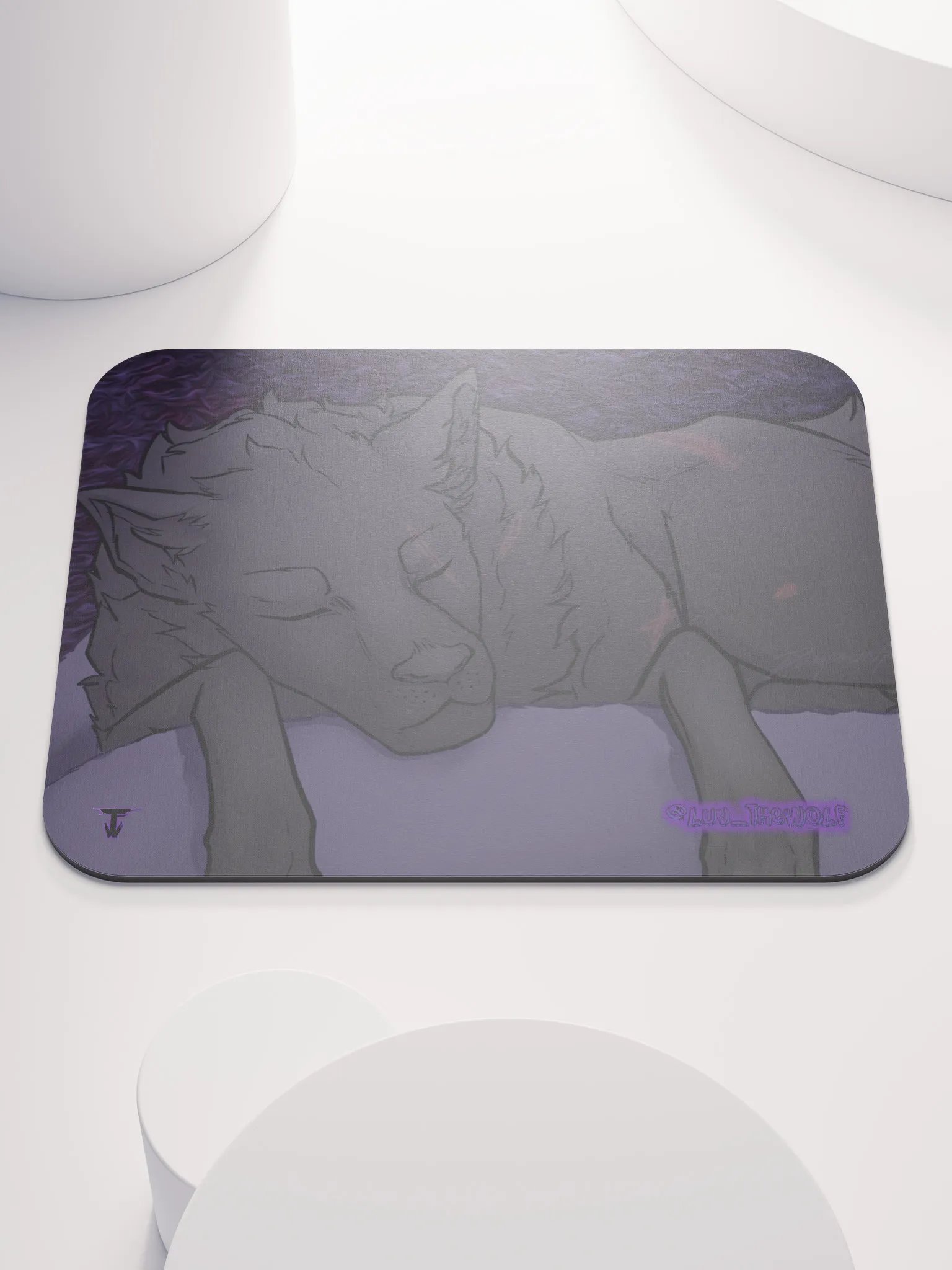 "The Slumbering Wolf" Mouse Pad product image (1)