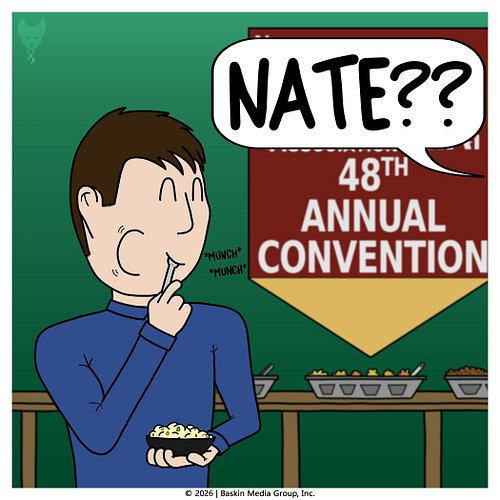 Nate's fondness of tater salad continues to ensnare him. #comic #comicstrip #satire 