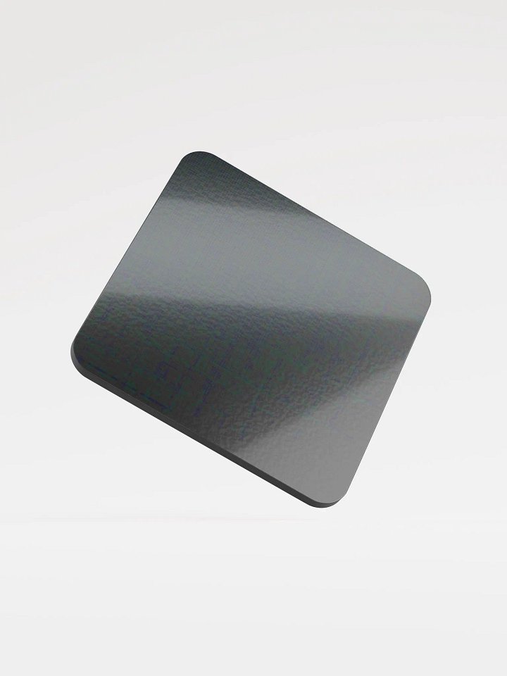 Black glossed Cork Coaster product image (1)