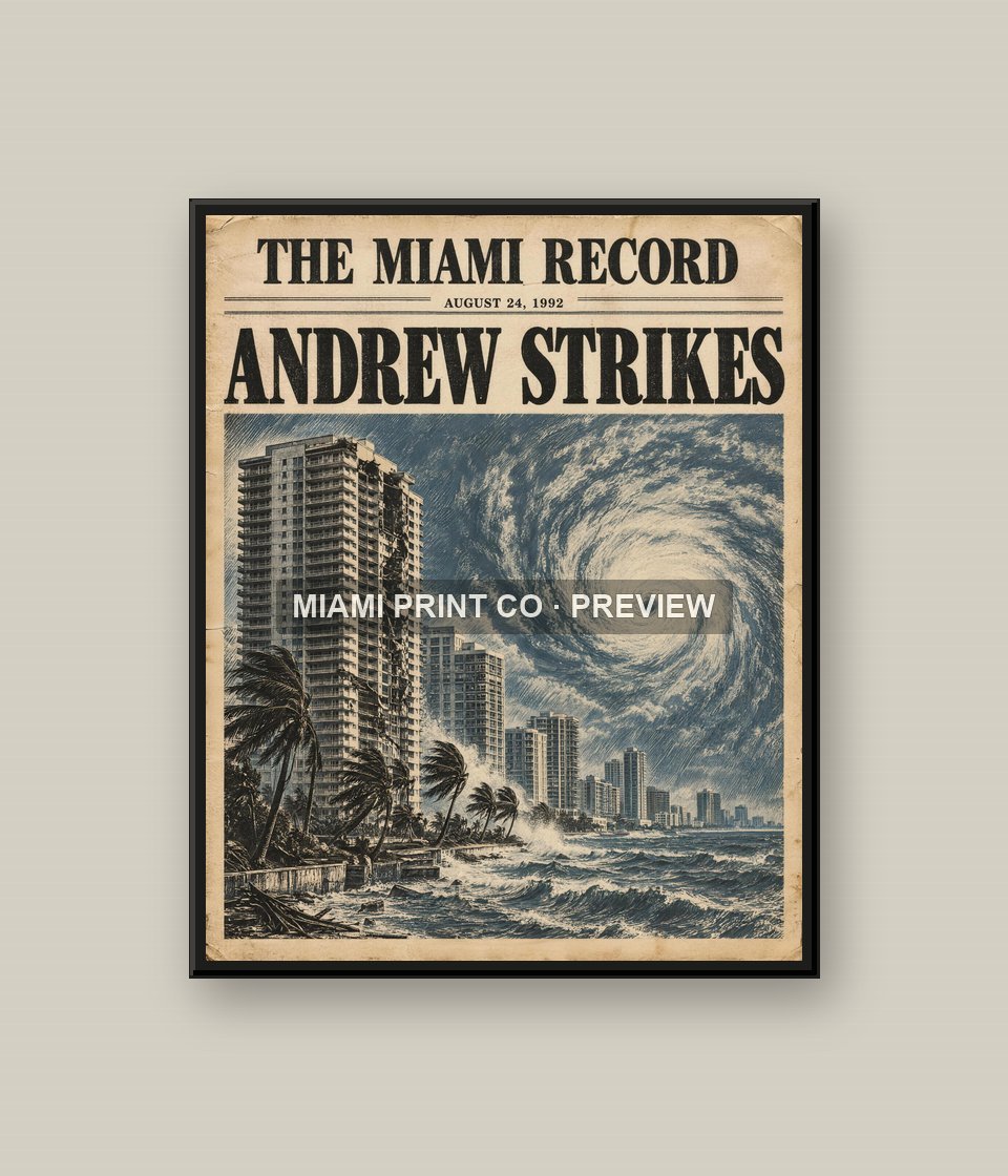 Hurricane Andrew | Framed Art Print product image (1)
