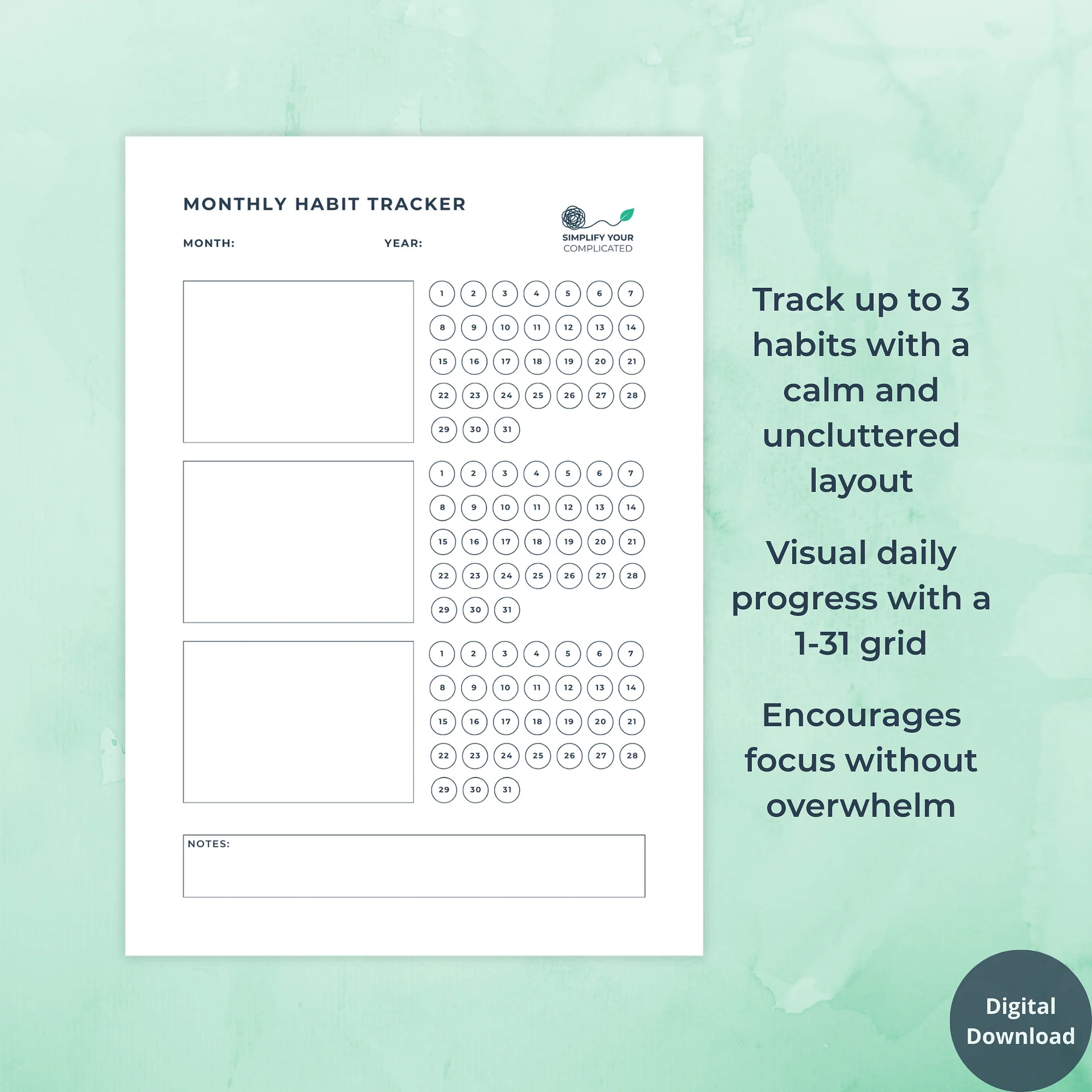 Weekly & Monthly Habit Set product image (3)