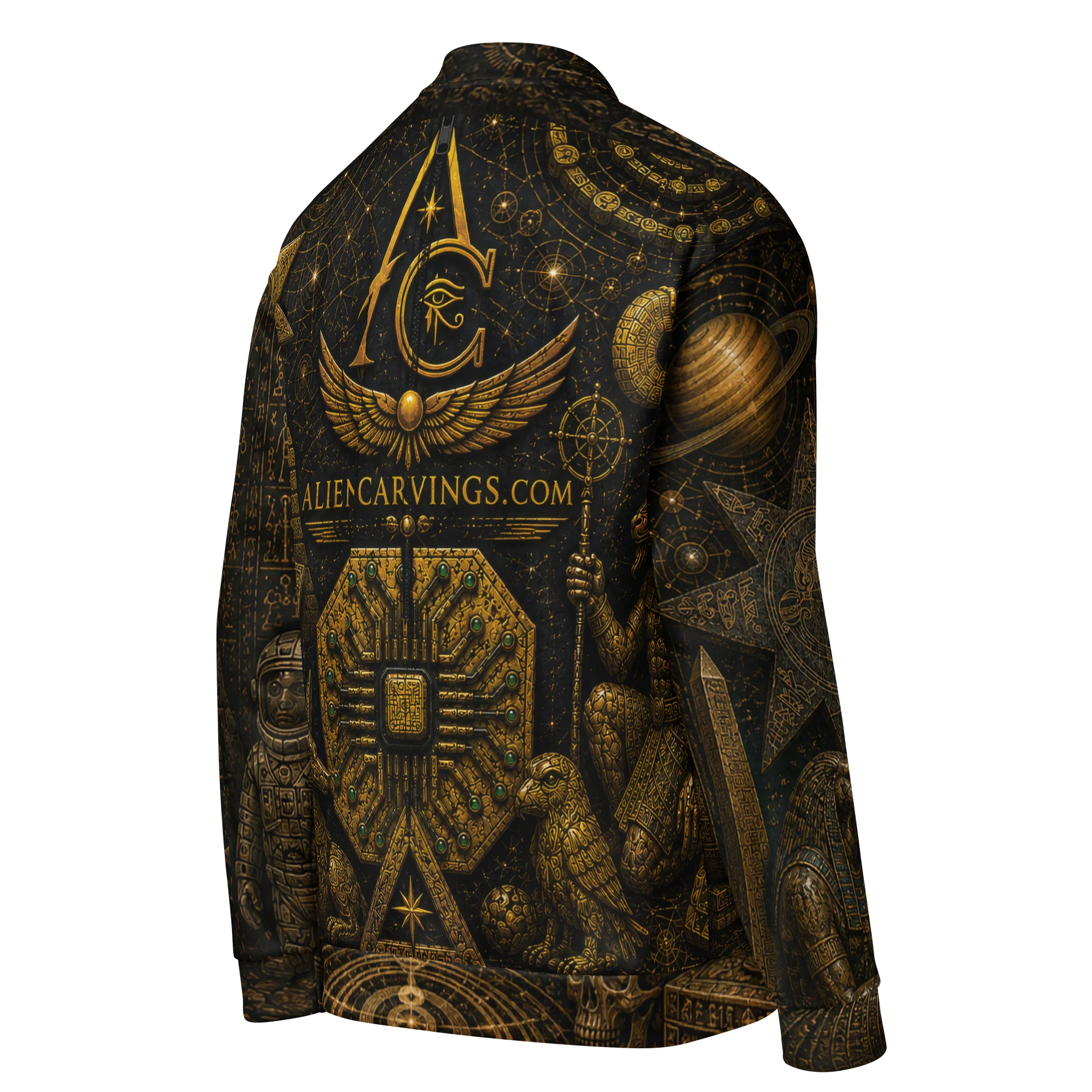 Aliencarving's Chipped World Bomber Jacket product image (4)