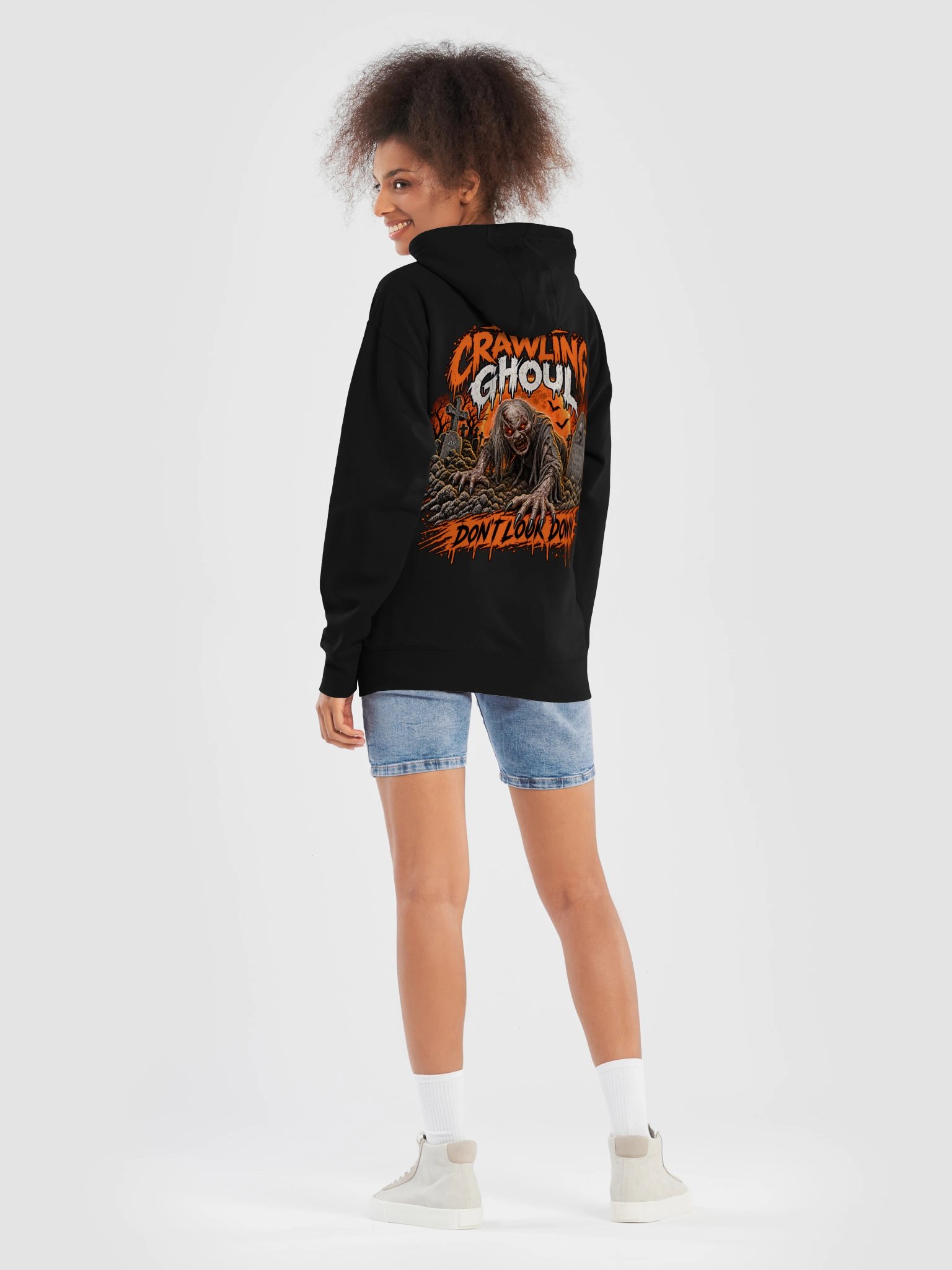 The Crawling Ghoul “Don’t Look Down” Collector Back Print Hoodie product image (8)