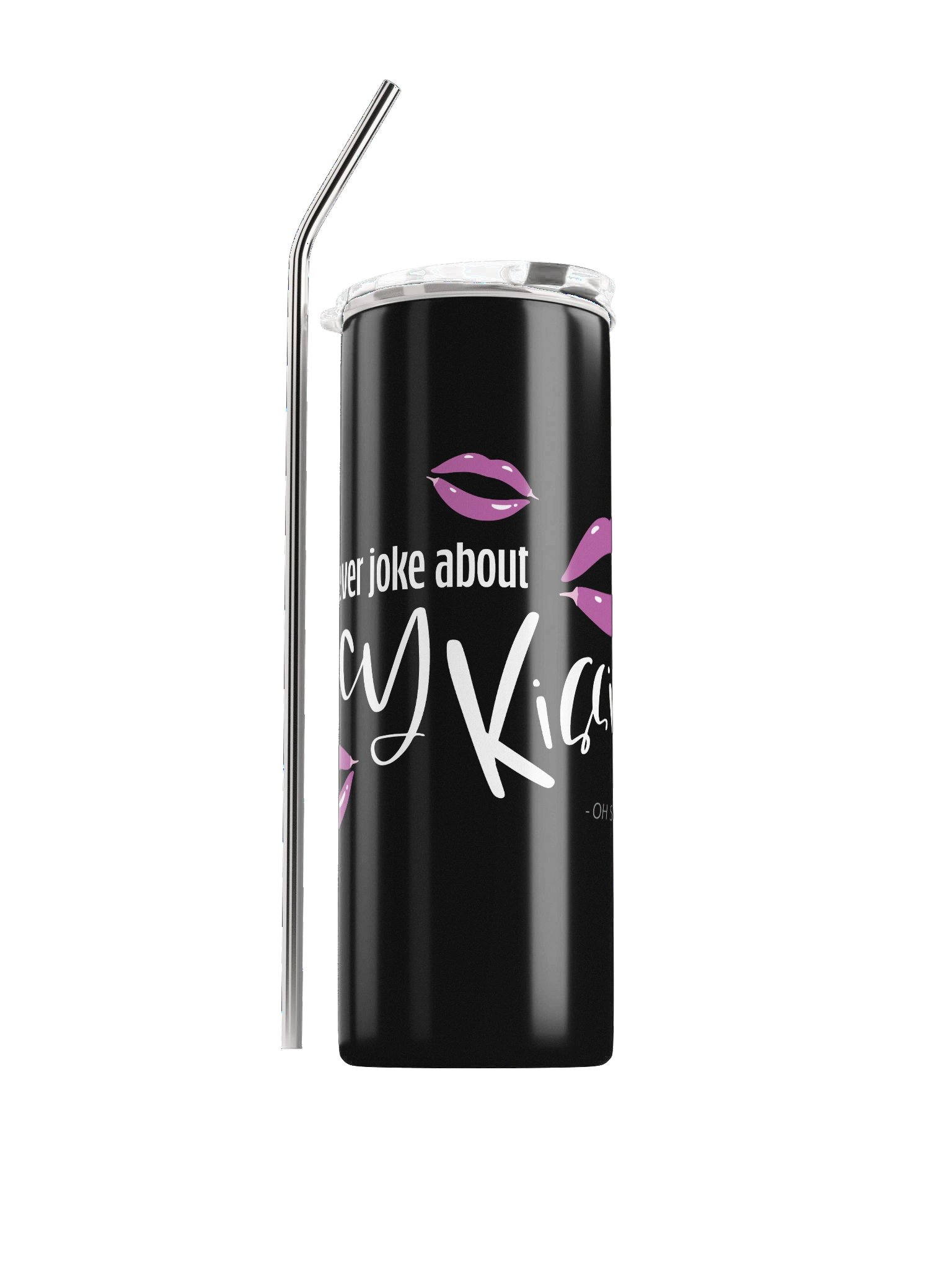 Spicy Kissing Stainless Steel Tumbler (Black) product image (1)