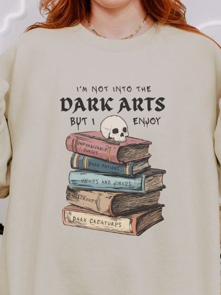 Dark Arts Lover Vintage Minimalist Cozy Fall Sweatshirt product image (4)