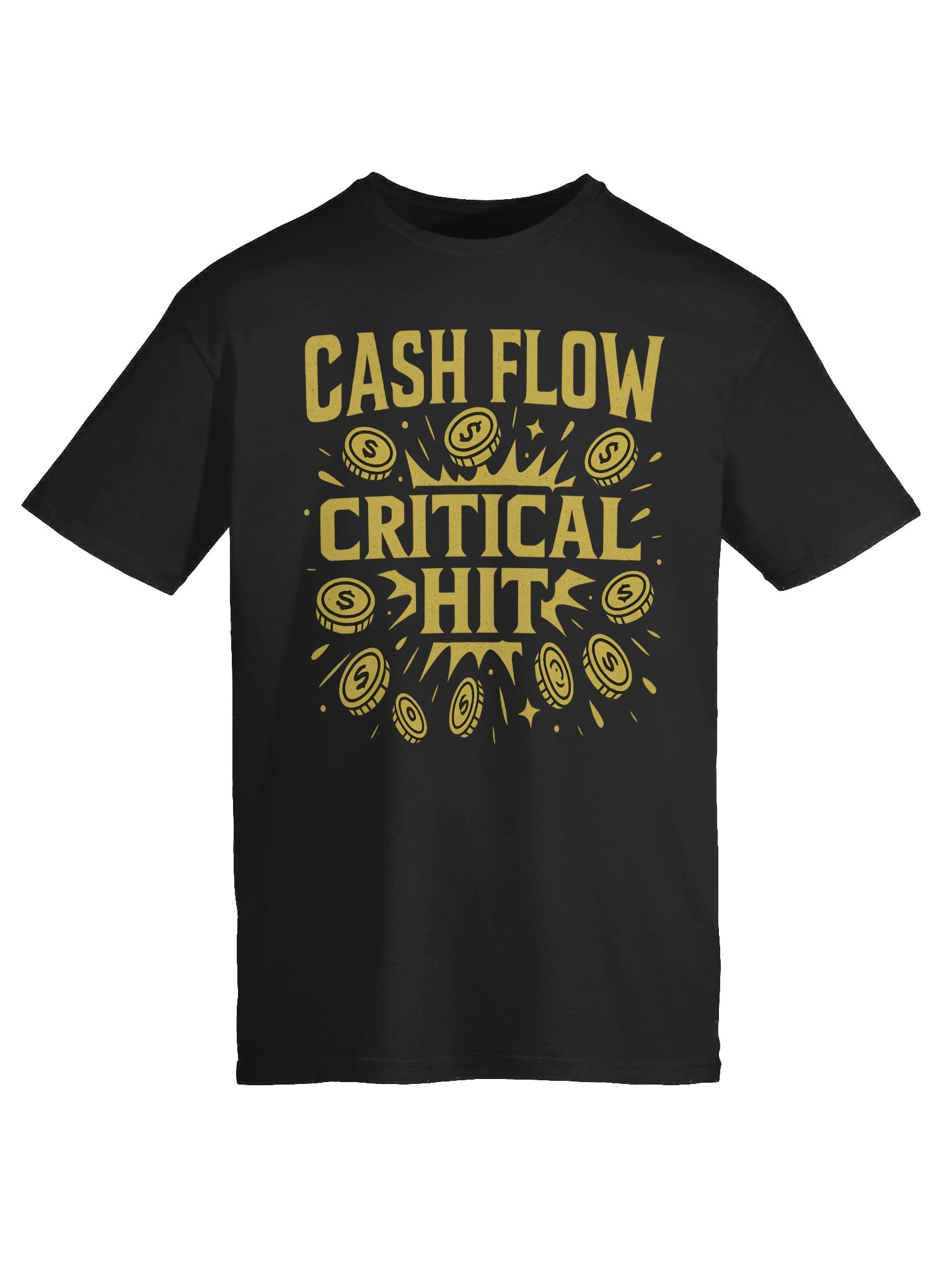 Cash Flow Critical Hit – Funny RPG Gamer Hustle T-Shirt product image (9)