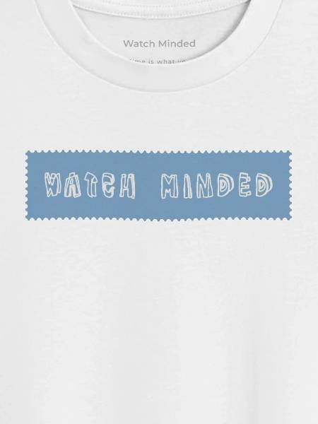 Standard Fit Light Cotton "Watch Minded Label" T-Shirt, White product image (2)