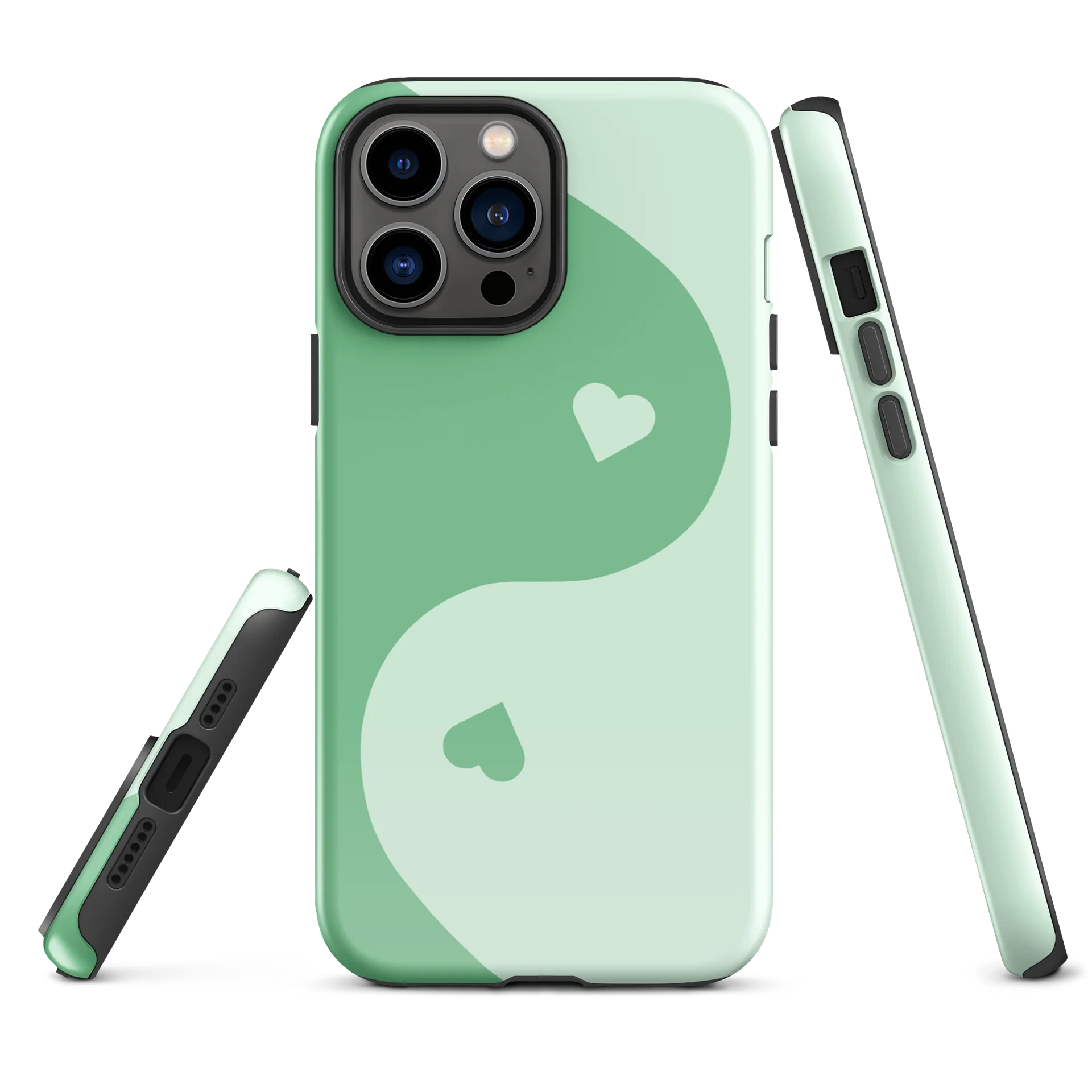 Minty Fresh Yin Yang Heart iPhone Case product image (2)