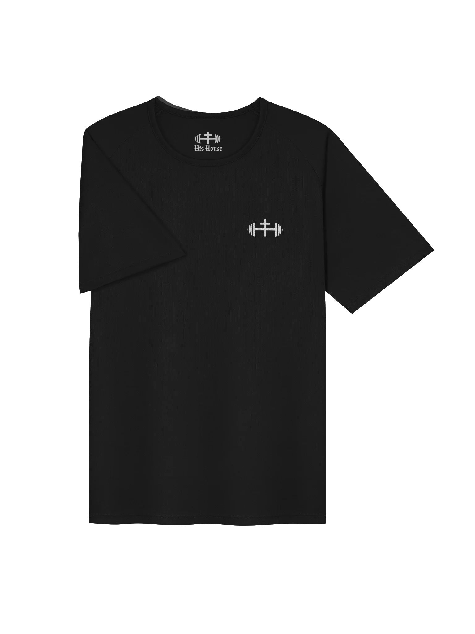His House Mens Performance Crew Collar T-Shirt -White Logo by His House