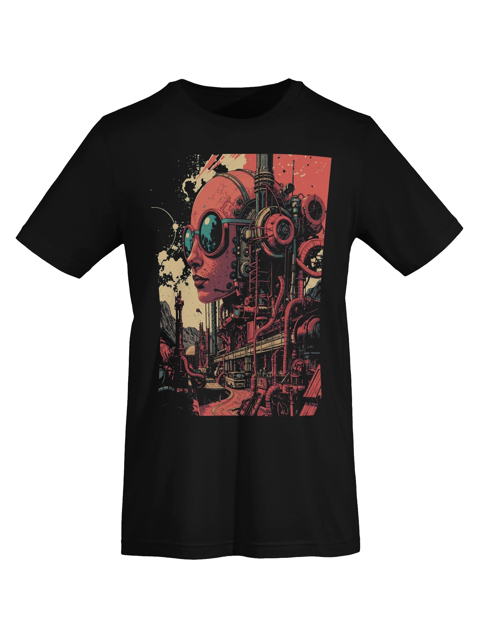 Retro-Futurist Mechanical Giant Lightweight T-Shirt product image (4)