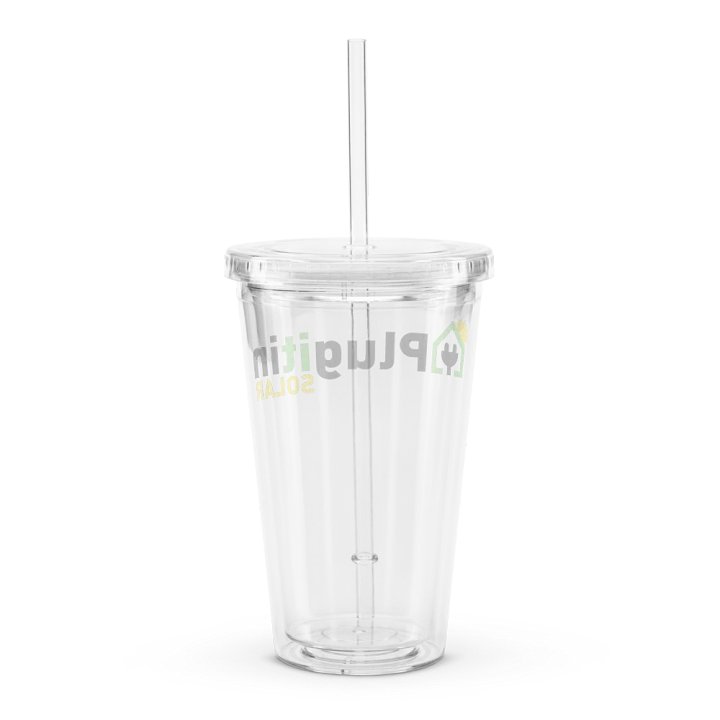Plug It In Solar High-Quality Clear Plastic Tumbler (16 oz) product image (2)