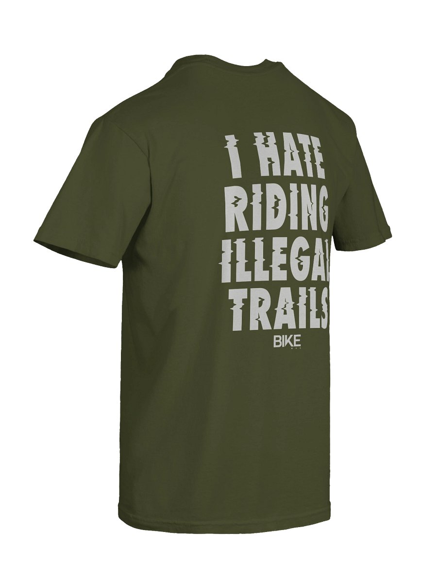 I Hate Riding Illegal Trails Shirt (White Logo) product image (60)