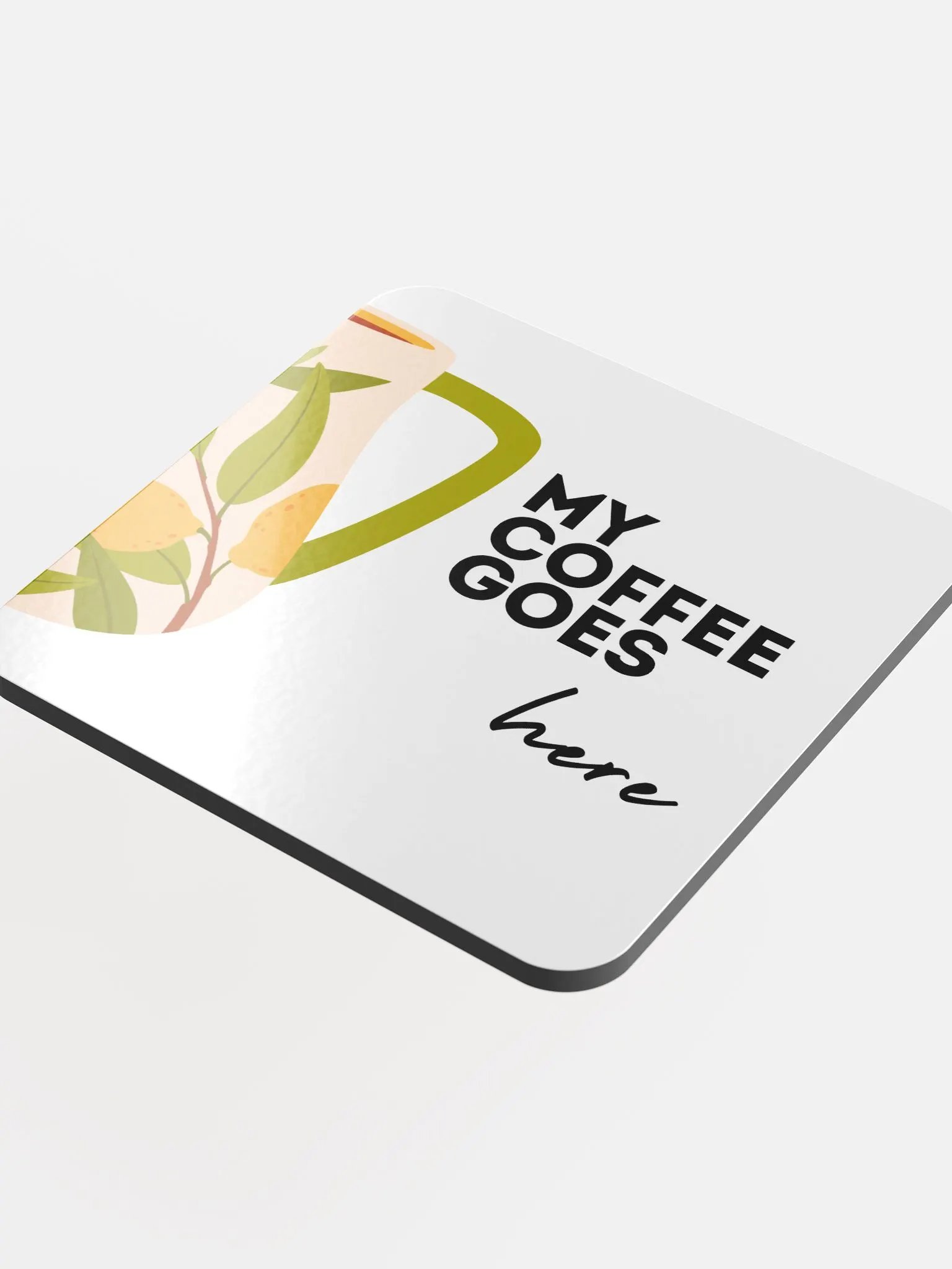My Coffee Goes Here Glossed Coasters product image (4)