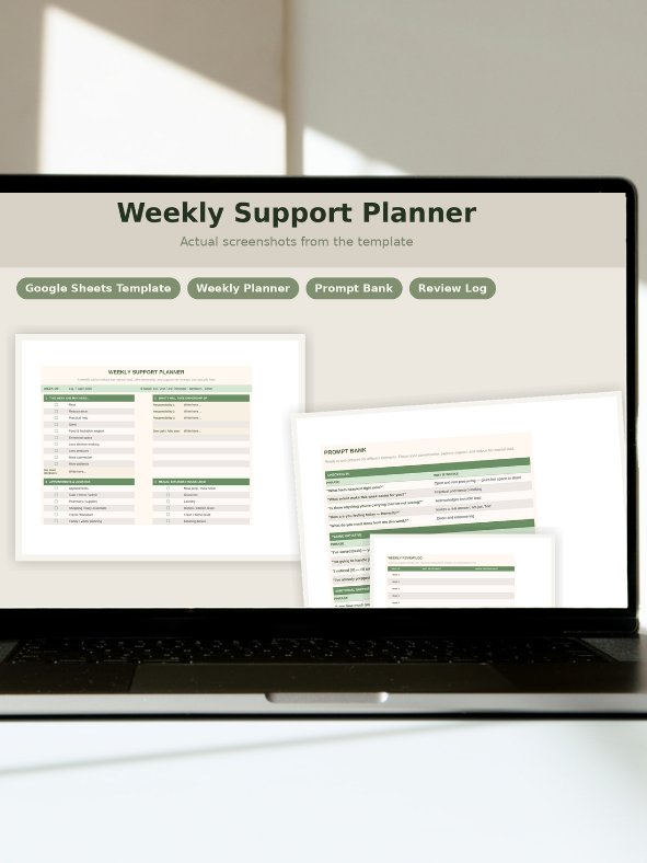 Weekly Support Planner for Couples (Excel & Google Sheets Edition) product image (1)