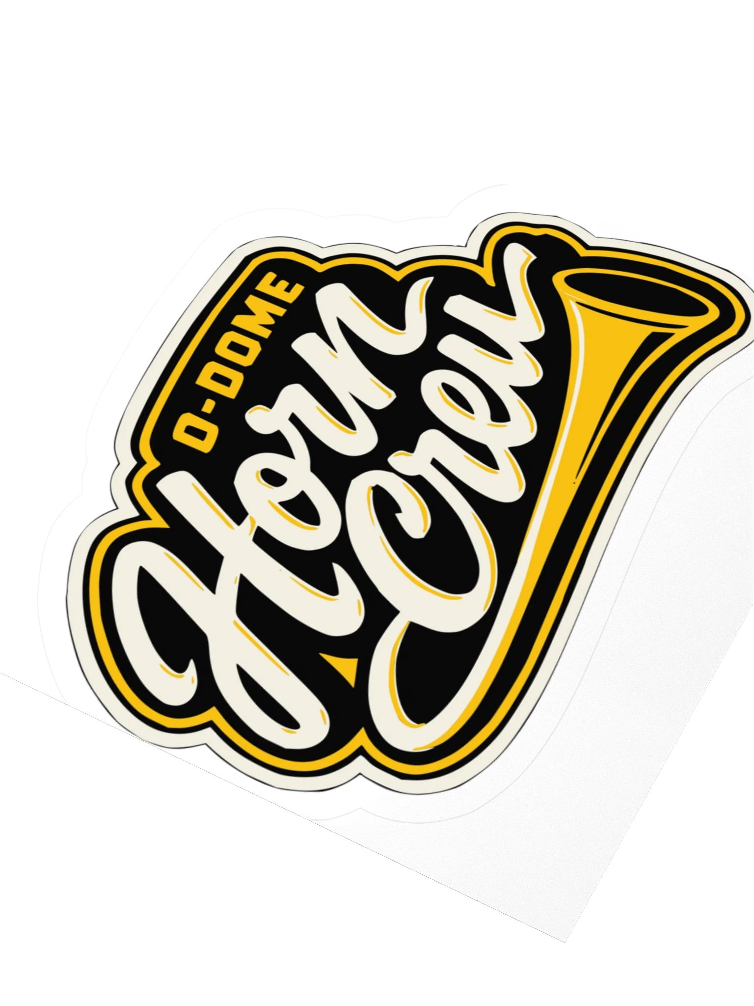 Horn Crew Script — Kiss-Cut Sticker product image (3)
