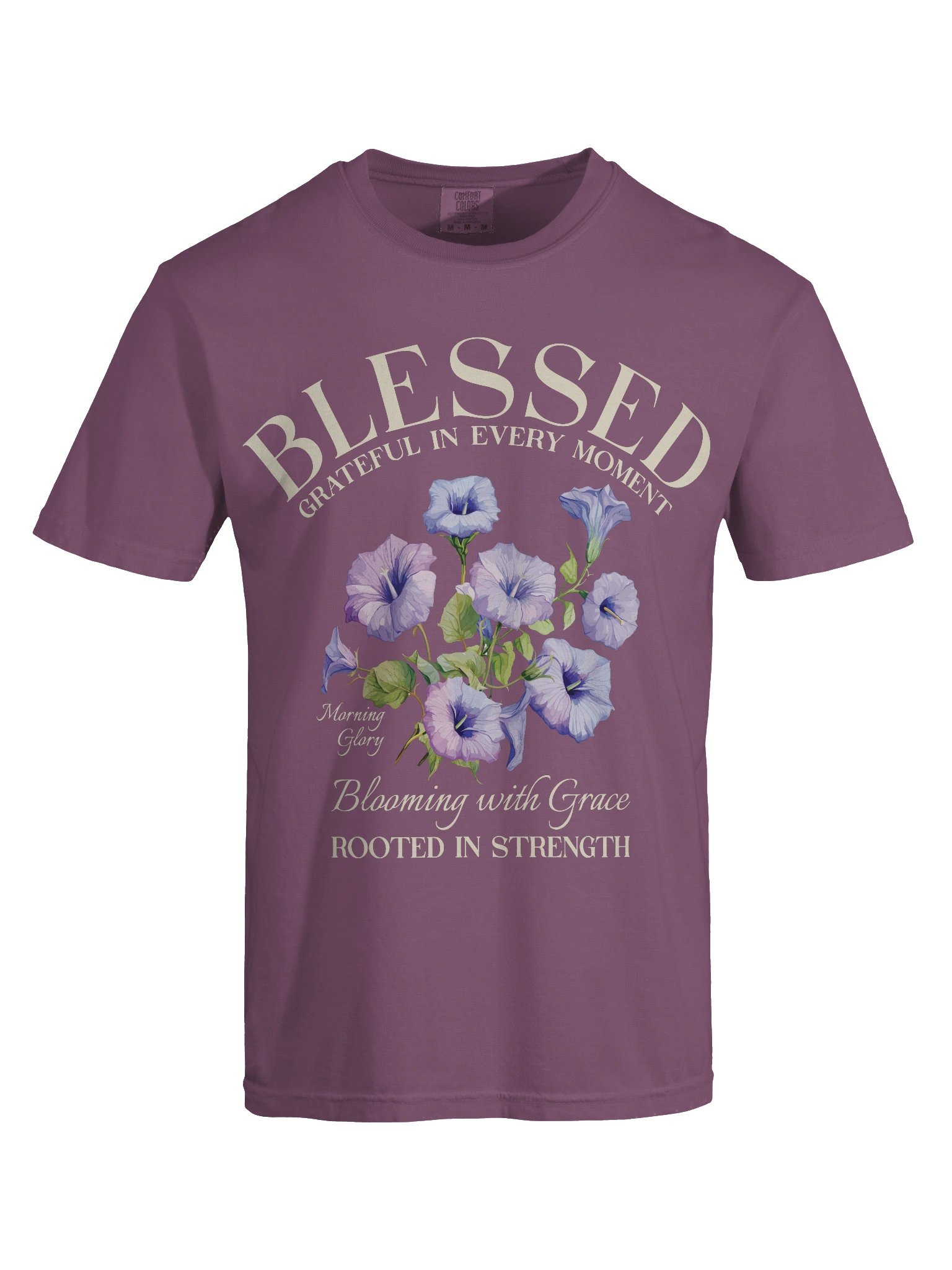 September Blessed Morning Glory Flower Shirt – Blooming with Grace, Rooted in Strength Graphic Tee product image (8)
