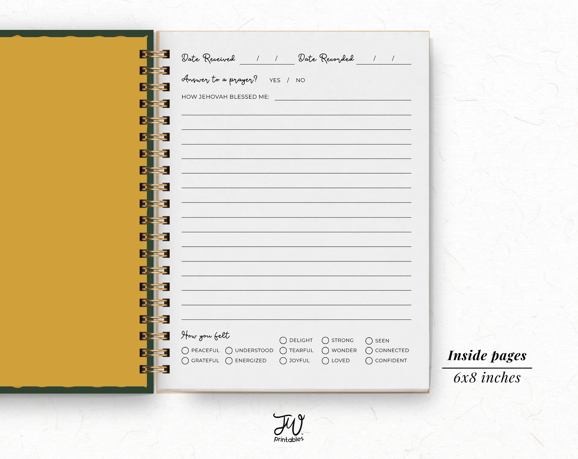 100 Ways Jehovah Blesses Me Prompted Journal product image (2)