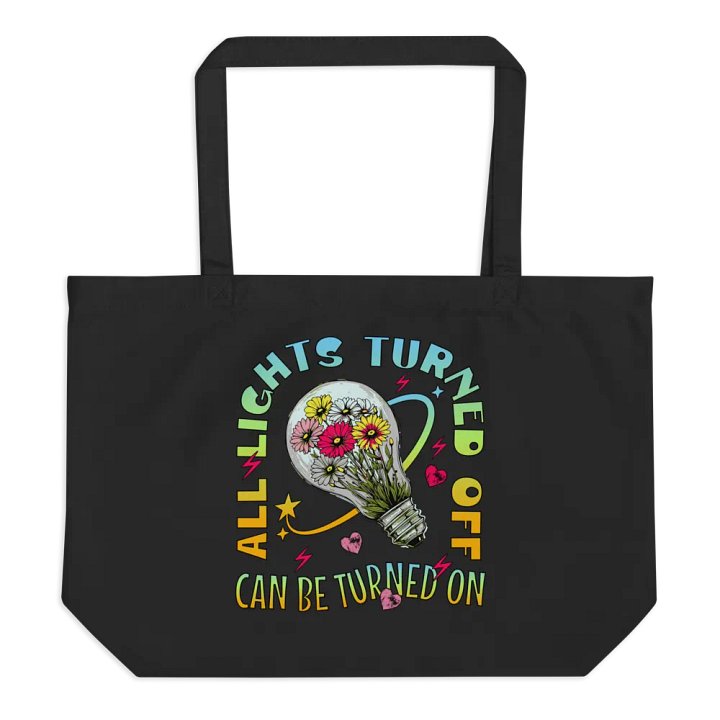 All Lights Turned Off Illuminate Floral Lightbulb Tote product image (1)