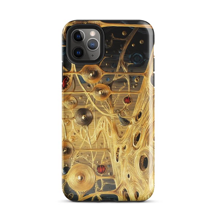 Golden Neural Pathways iPhone Tough Case product image (2)