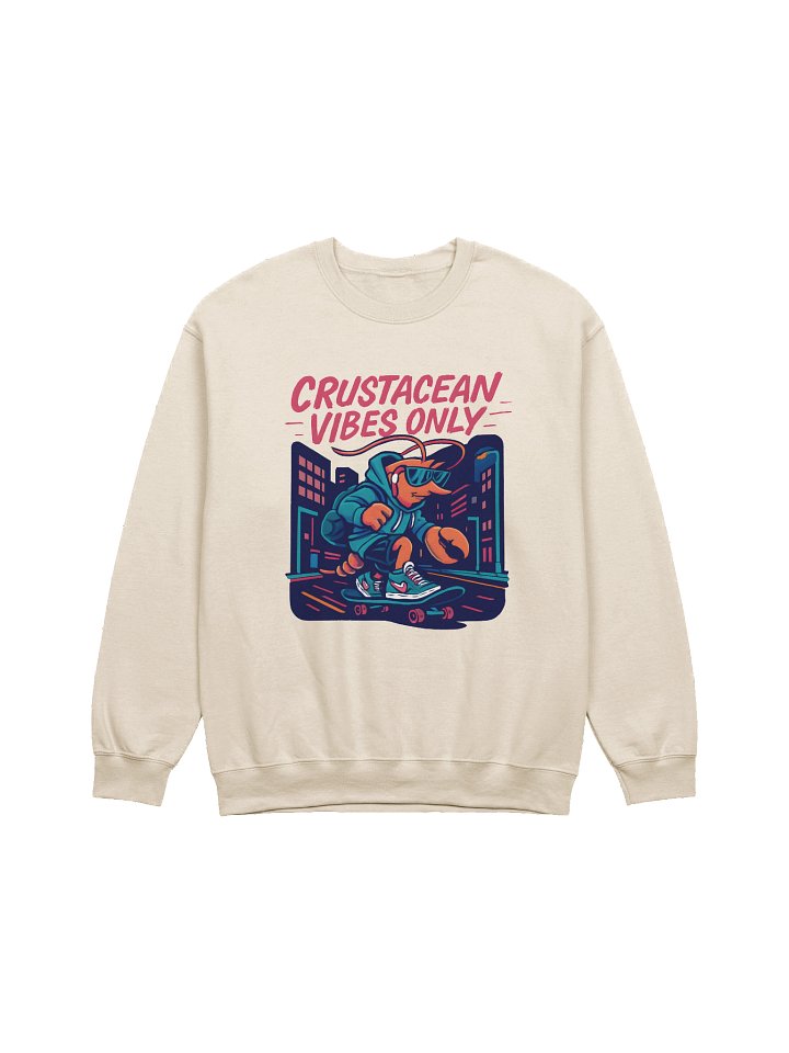 Crustacean Vibes Only Sweatshirt | Cool Lobster Streetwear Design Pullover product image (2)