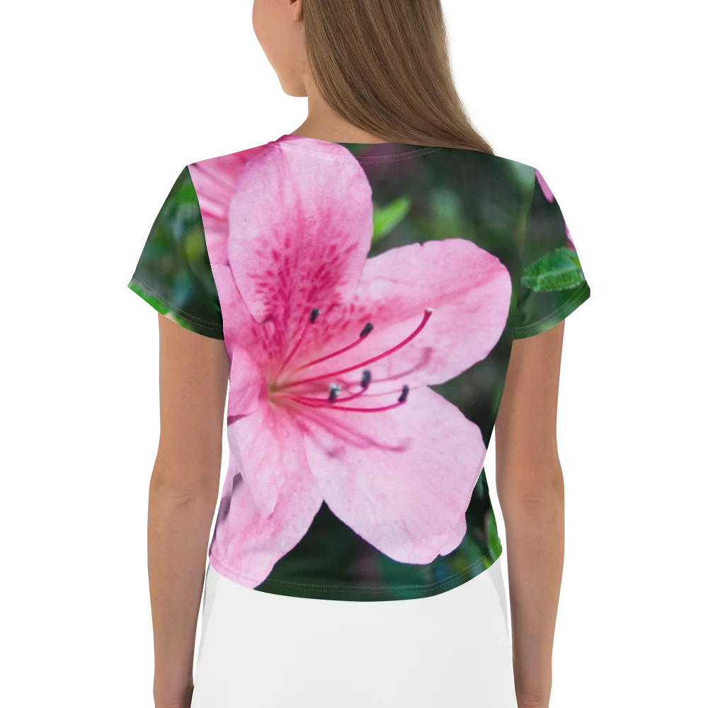 Pink Flower Women's Crop Tee product image (2)