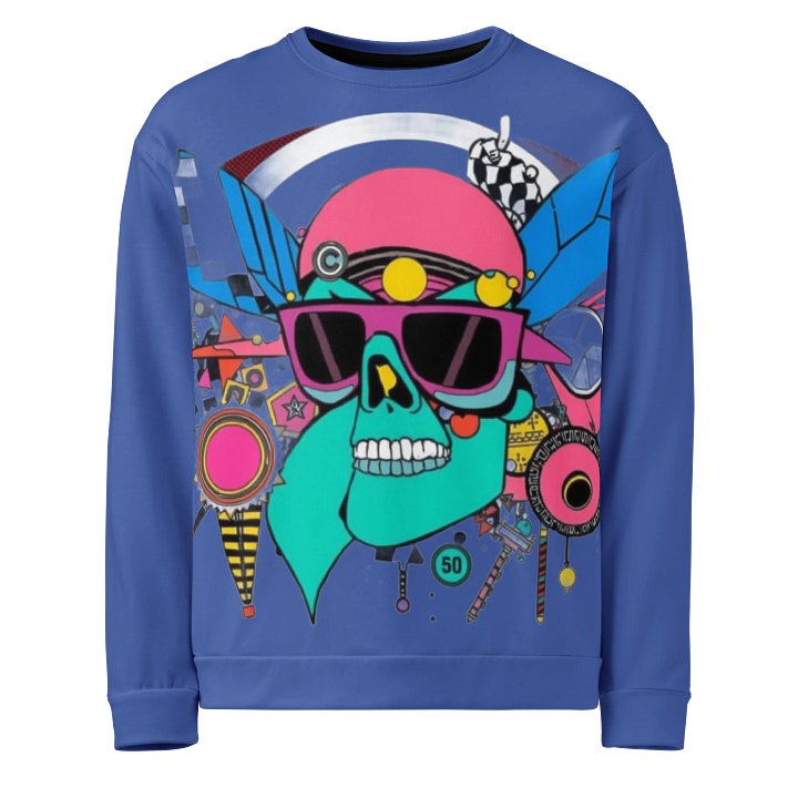 Eclectic Skull All-Over Print Sweatshirt product image (1)