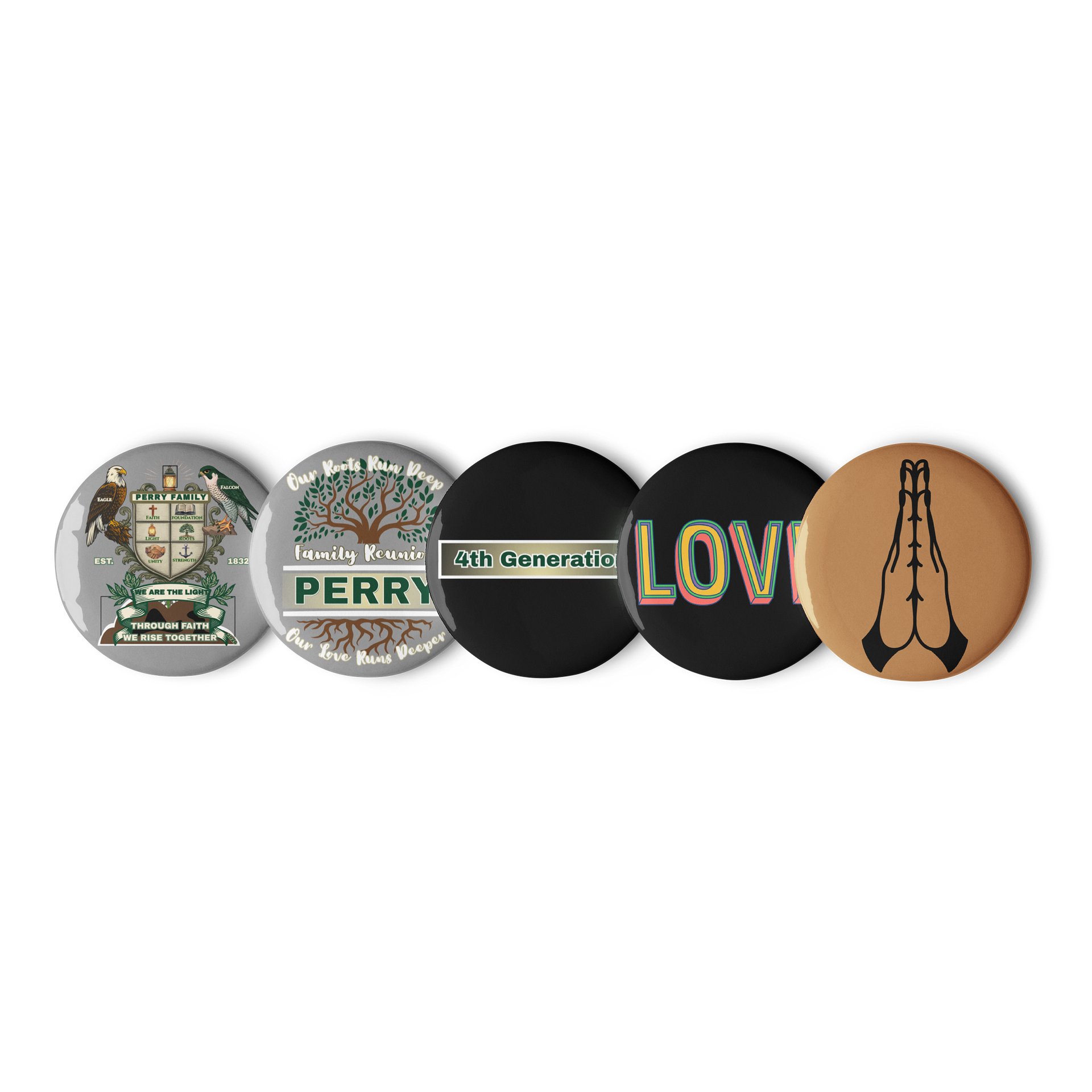 Pin Buttons for 4th Generation Perry Family Reunion 2026 | Legacy Edition product image (1)