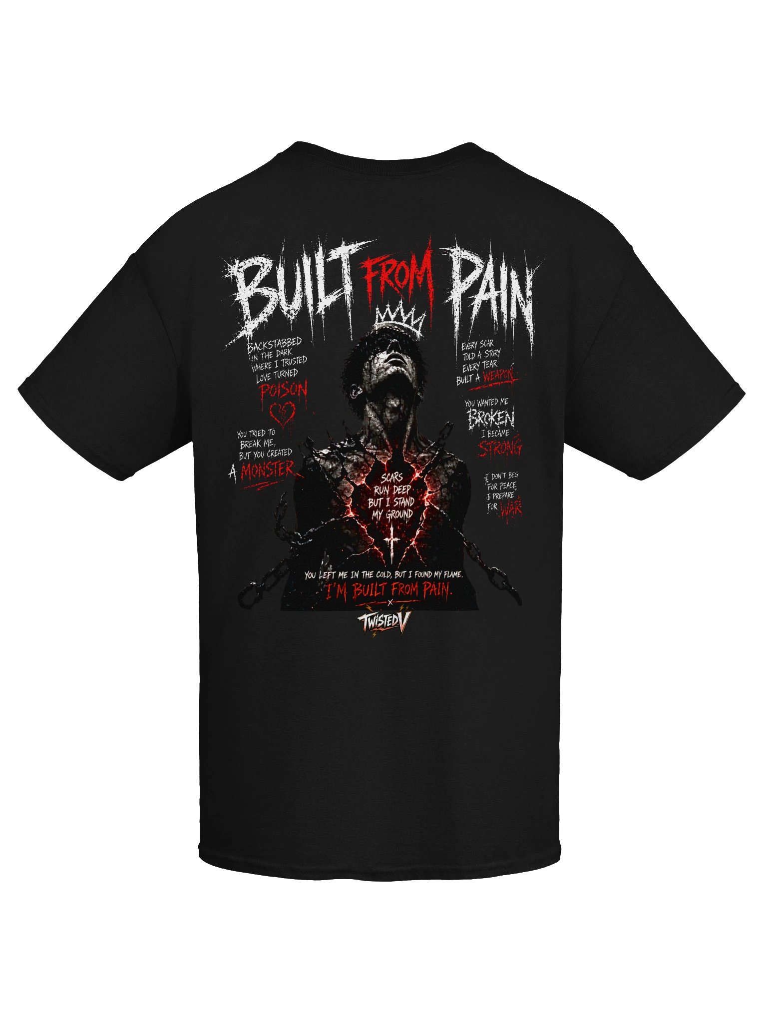 Built from Pain - Twisted V T-shirt product image (9)