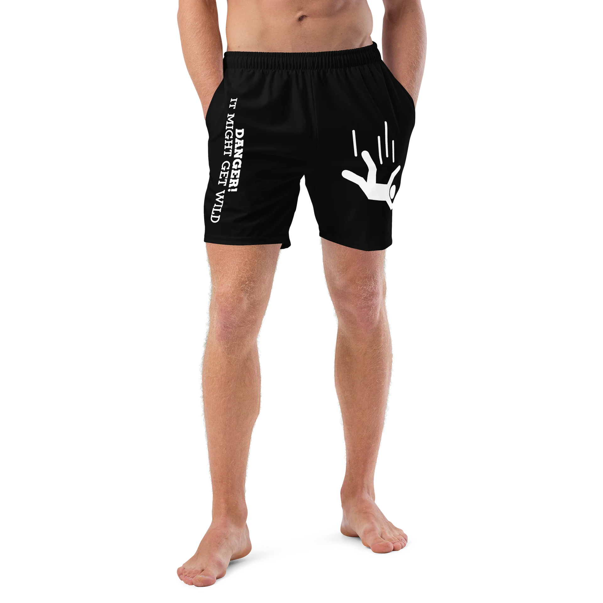 DANGER! - Black/White Swim Trunks product image (4)