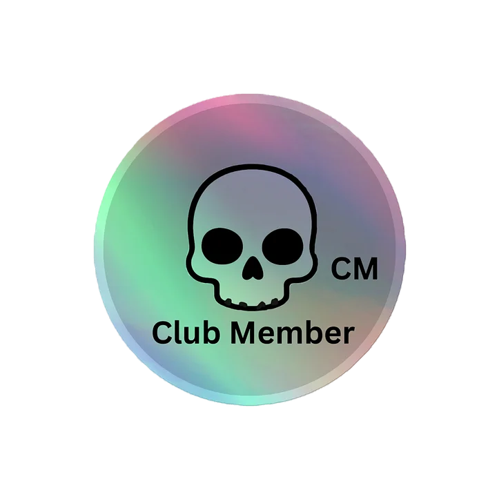 Holographic Club Member Sticker product image (2)