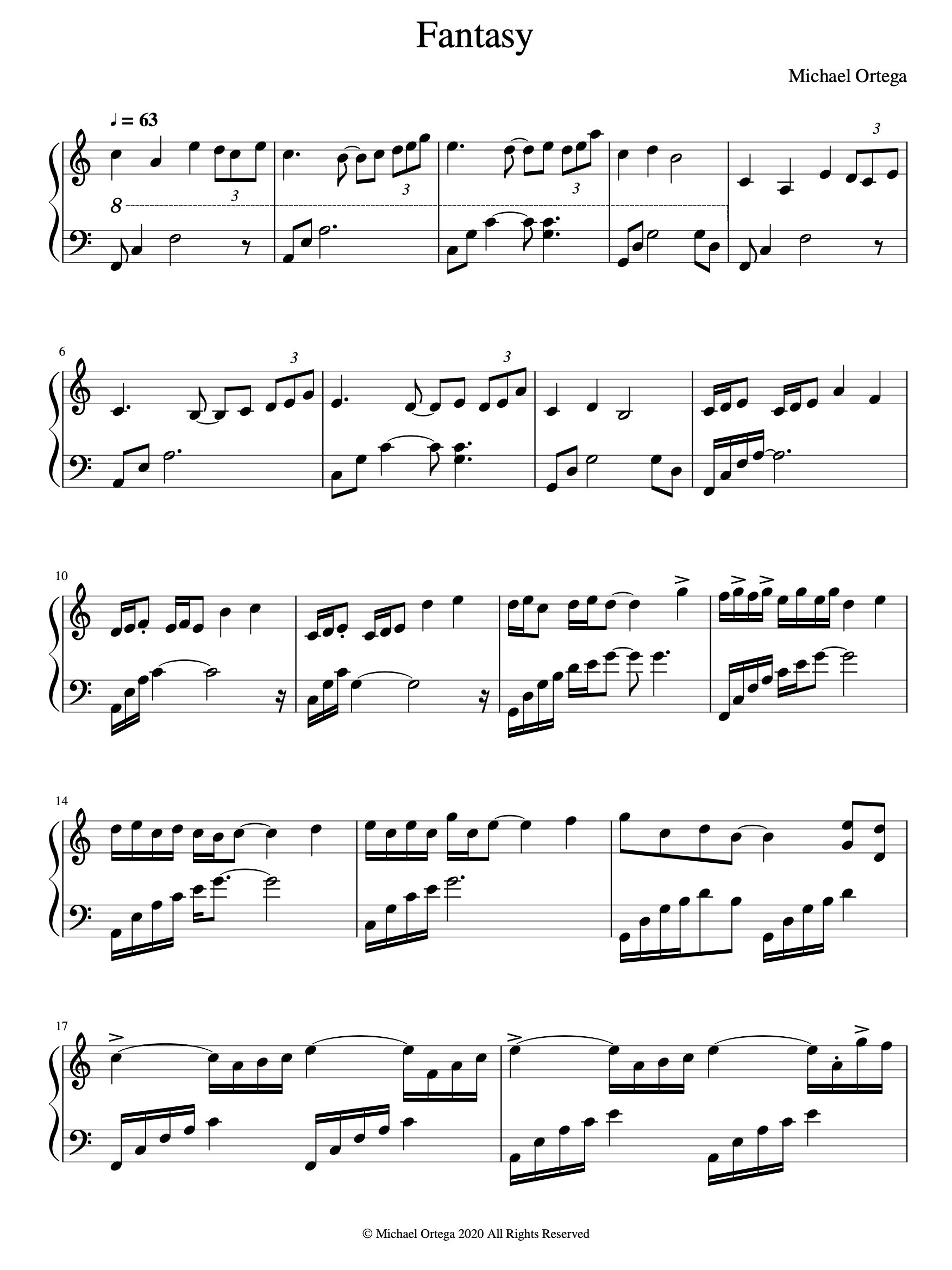 Fantasy (Piano Score) product image (2)