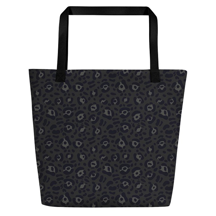 Modern Large Tote Bag with Bold Black Leopard Print product image (1)