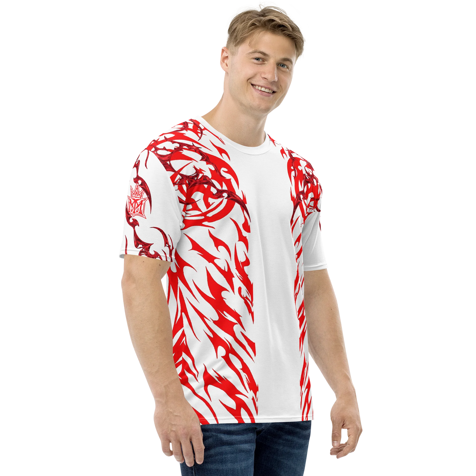 Abstract Red Forms All-Over Print Tee product image (4)