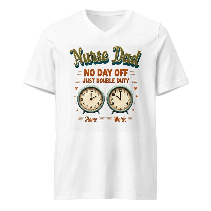 Double Duty Nurse Dad V-Neck Tee product image (5)