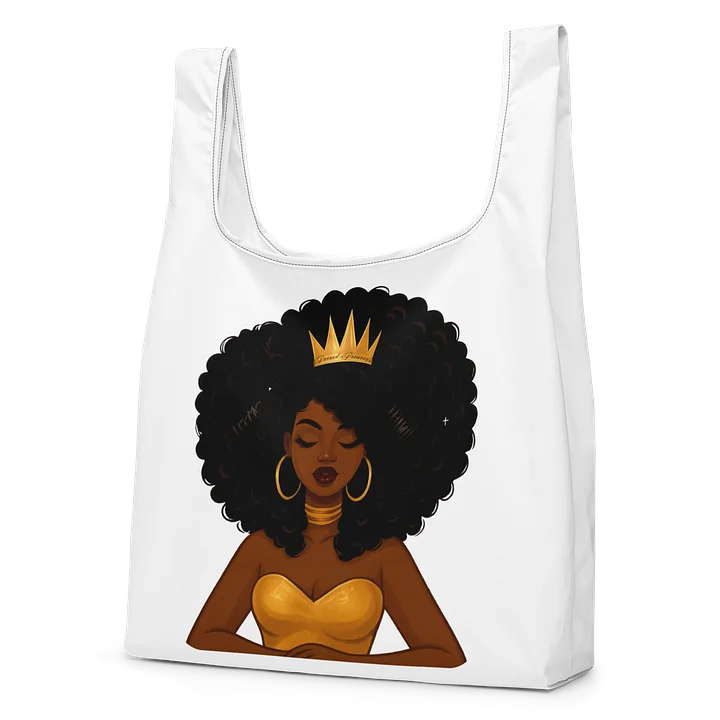 Crowned Afro — All-Over Print Shopping Bag product image (2)