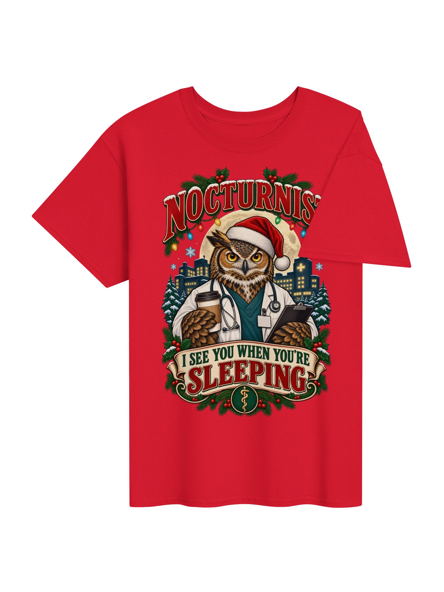 Nocturnist—I See You When You’re Sleeping | Christmas Physician Shirt product image (4)